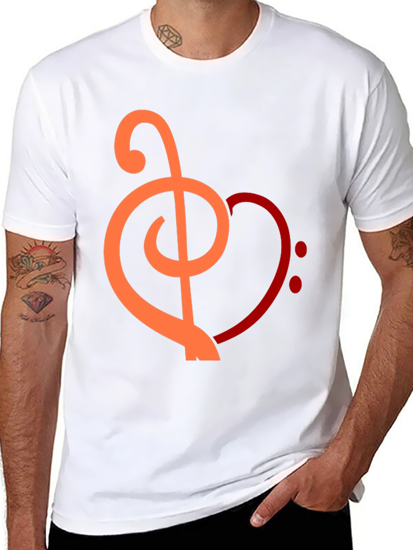 Musical Heart T-Shirt - Stylish Graphic Tee