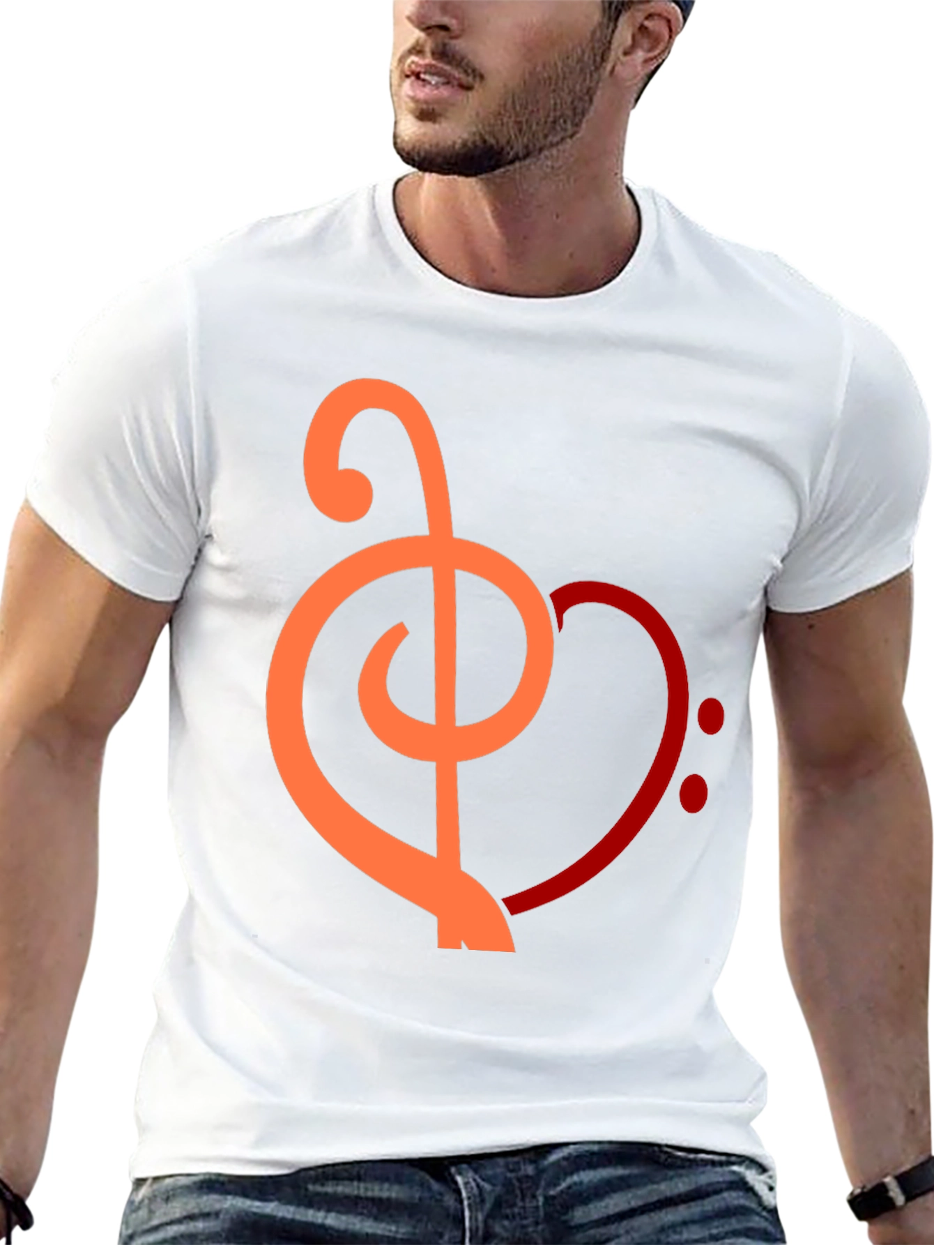 Musical Heart T-Shirt - Stylish Graphic Tee