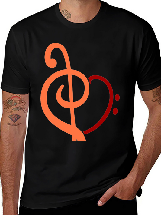 Musical Heart T-Shirt - Stylish Graphic Tee