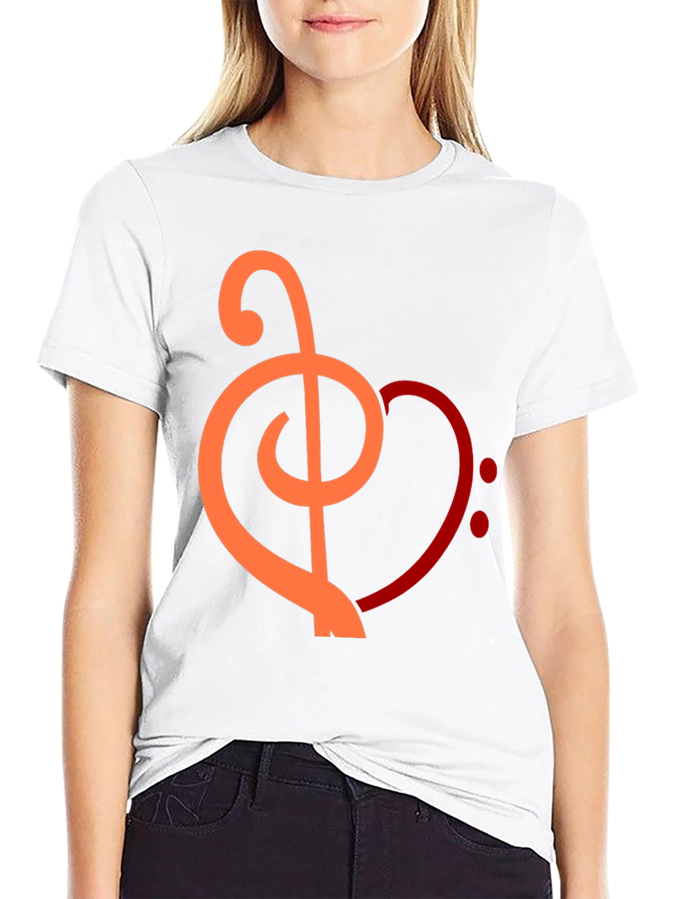 Musical Heart T-Shirt - Stylish Graphic Tee