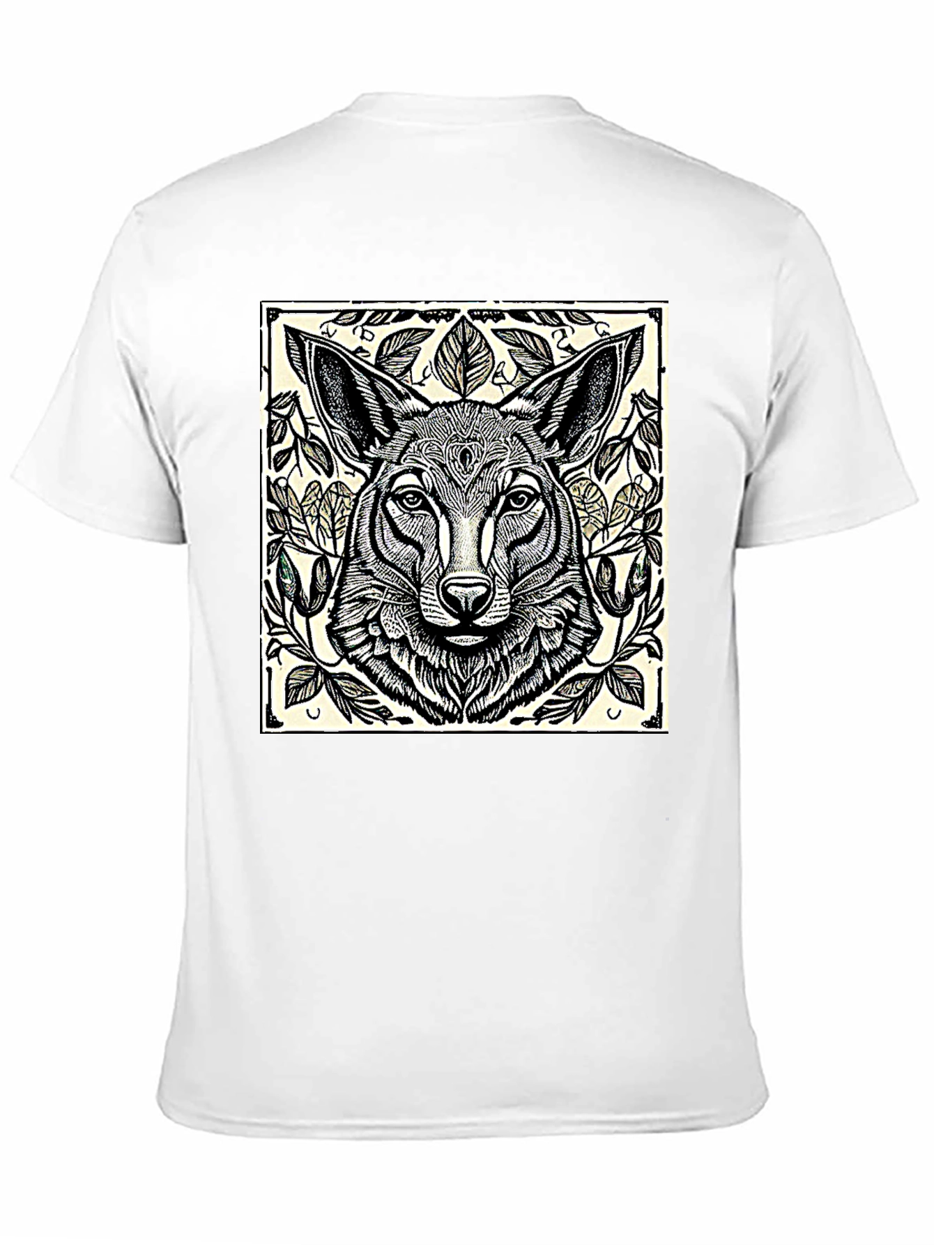 Artistic Wolf Graphic T-Shirt - Black