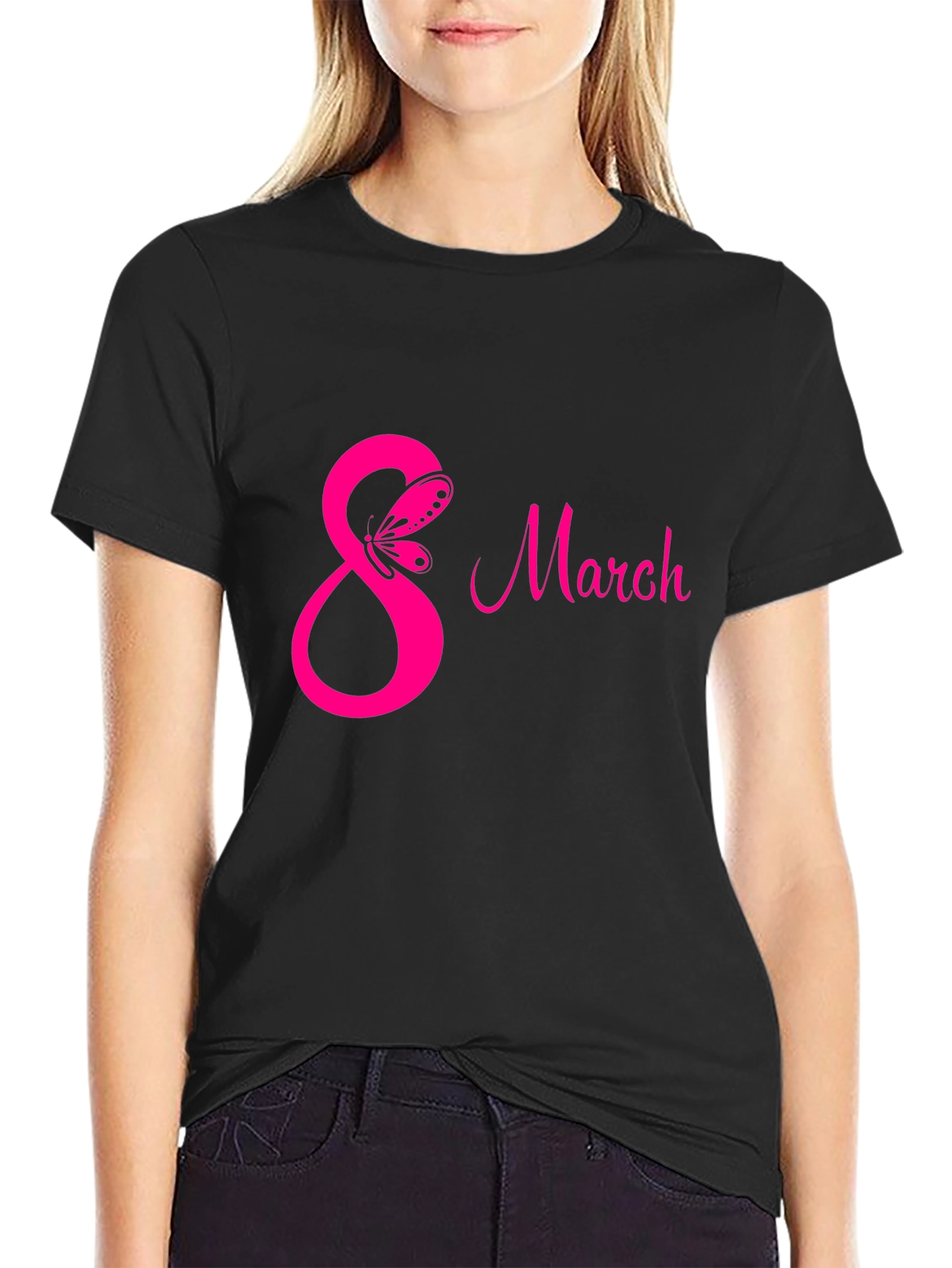 International Womens Day 8 March Black T-Shirt