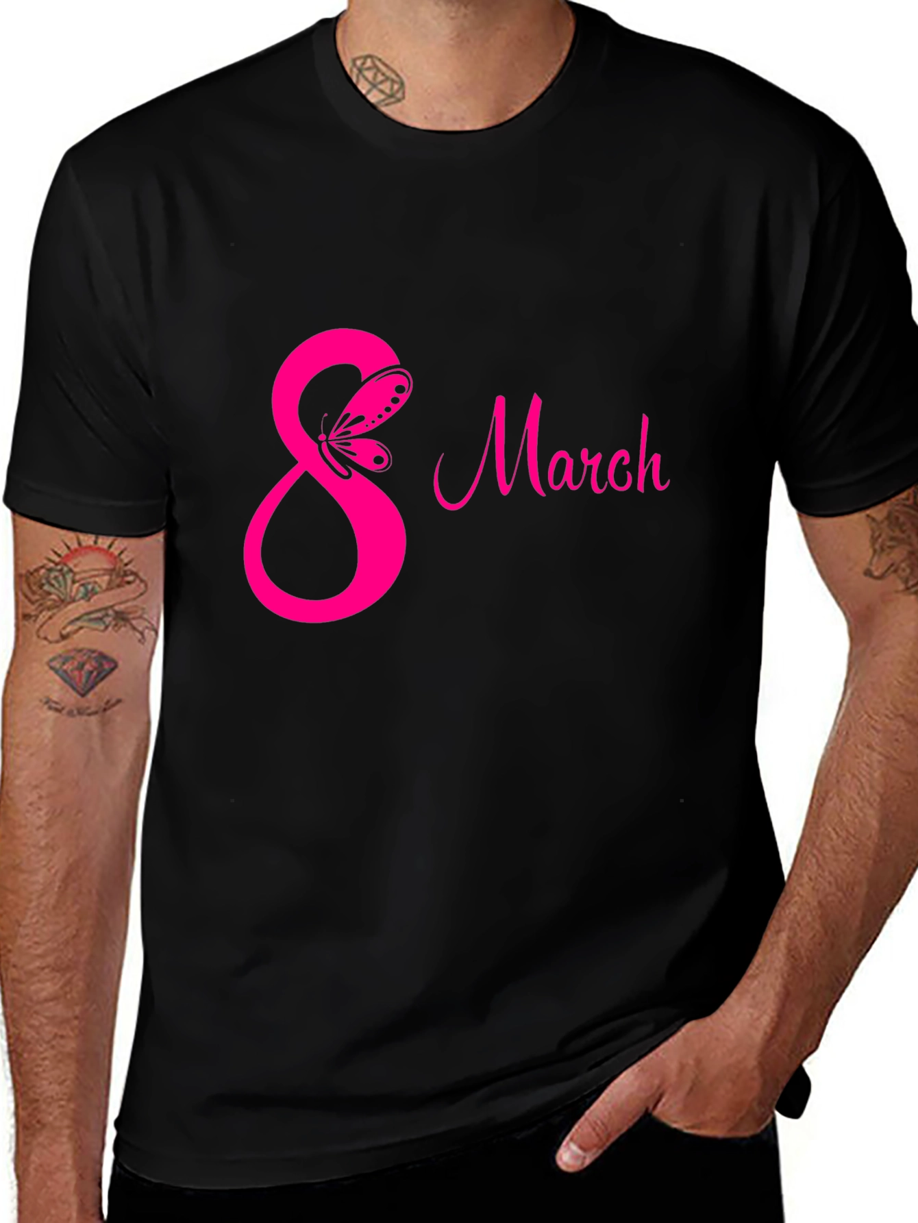 International Womens Day 8 March Black T-Shirt