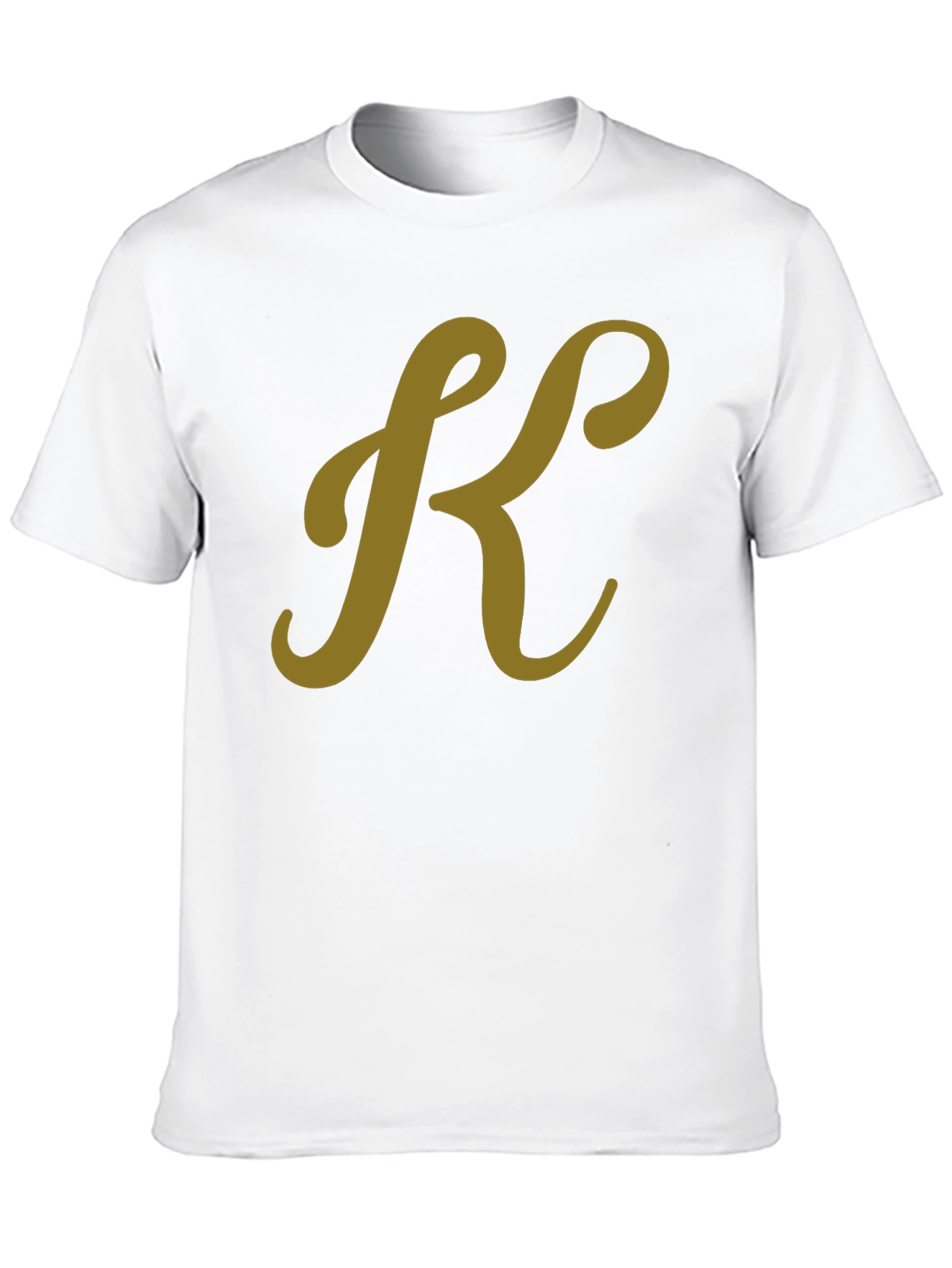 Stylish Black T-Shirt with Gold K Initial
