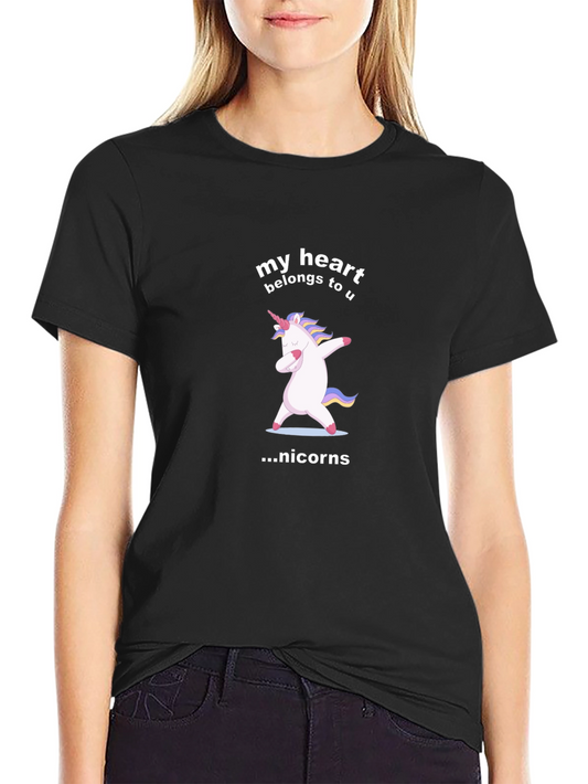 Unicorns My Heart Belongs To U Mens Graphic T-Shirt
