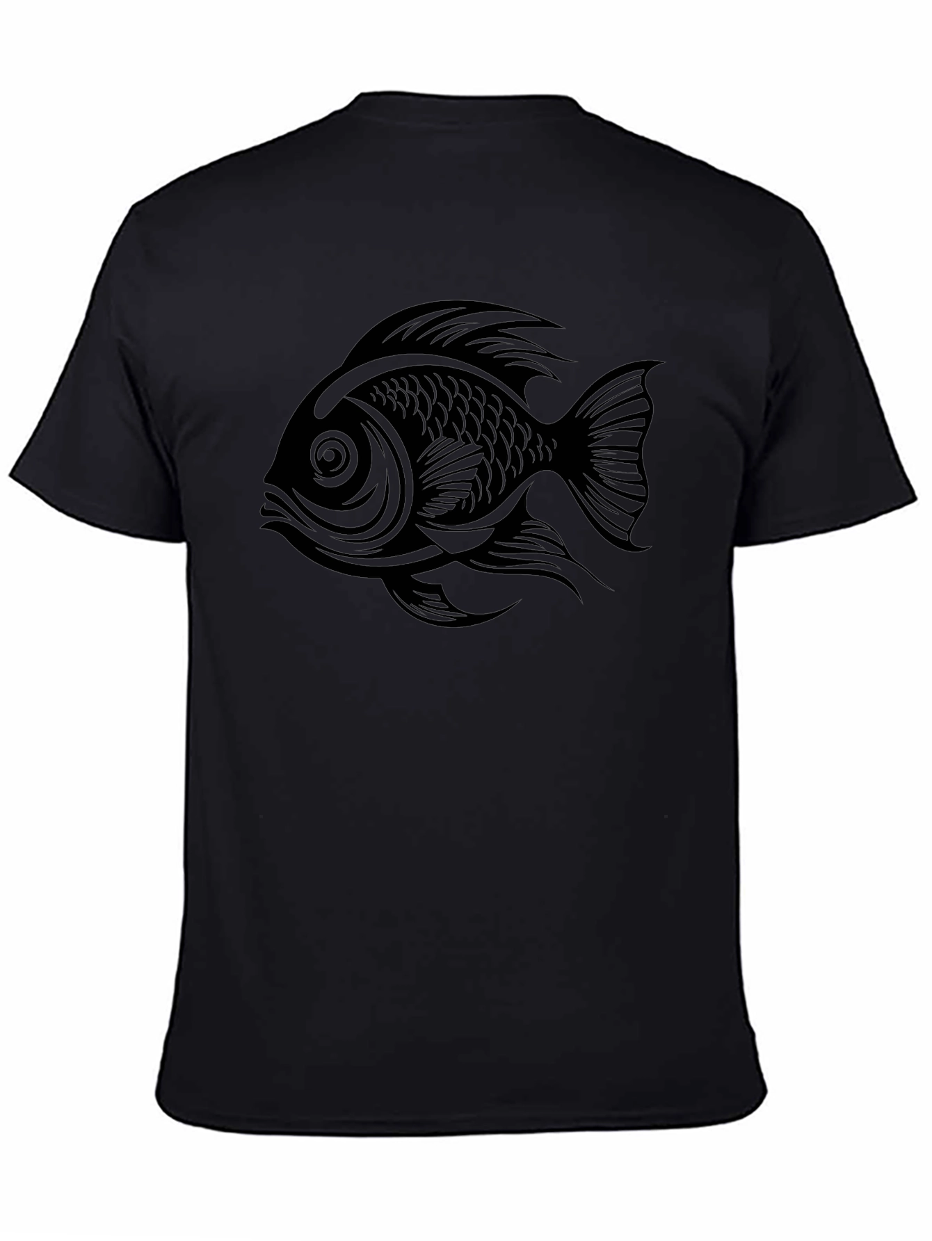 Black Fish Graphic Mens T-Shirt