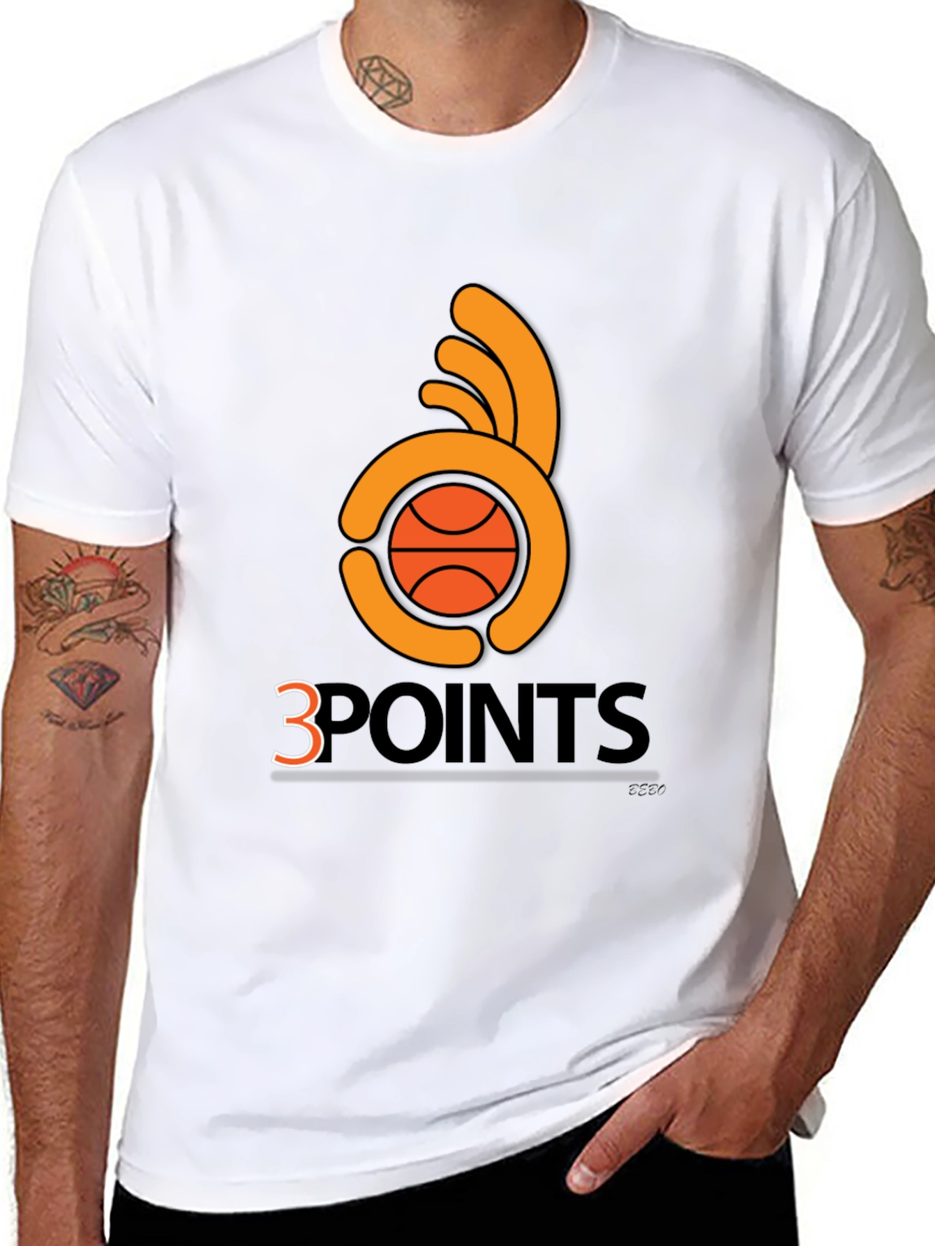 3 Points Basketball T-Shirt - Graphic Tee
