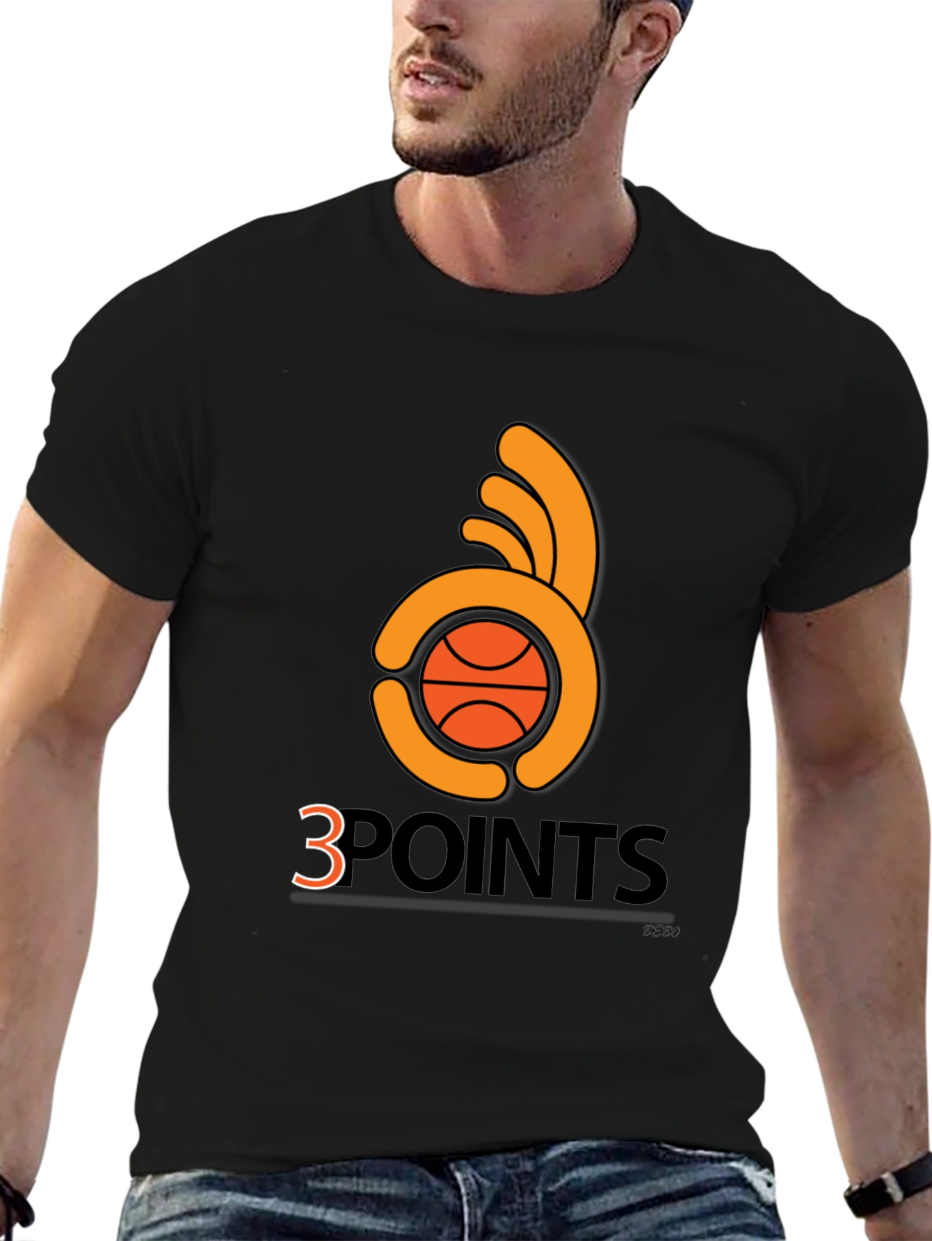 3 Points Basketball T-Shirt - Graphic Tee