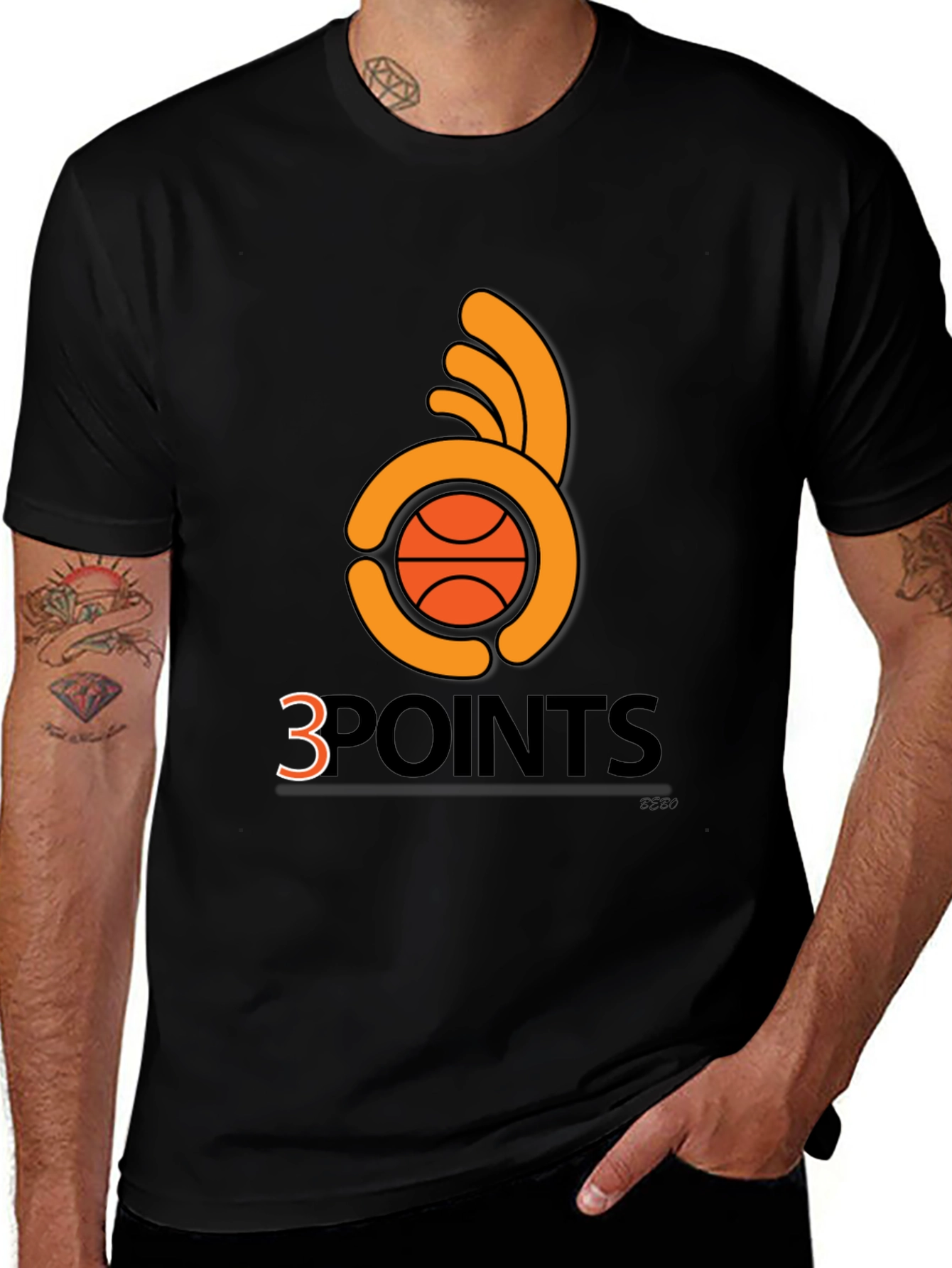 3 Points Basketball T-Shirt - Graphic Tee