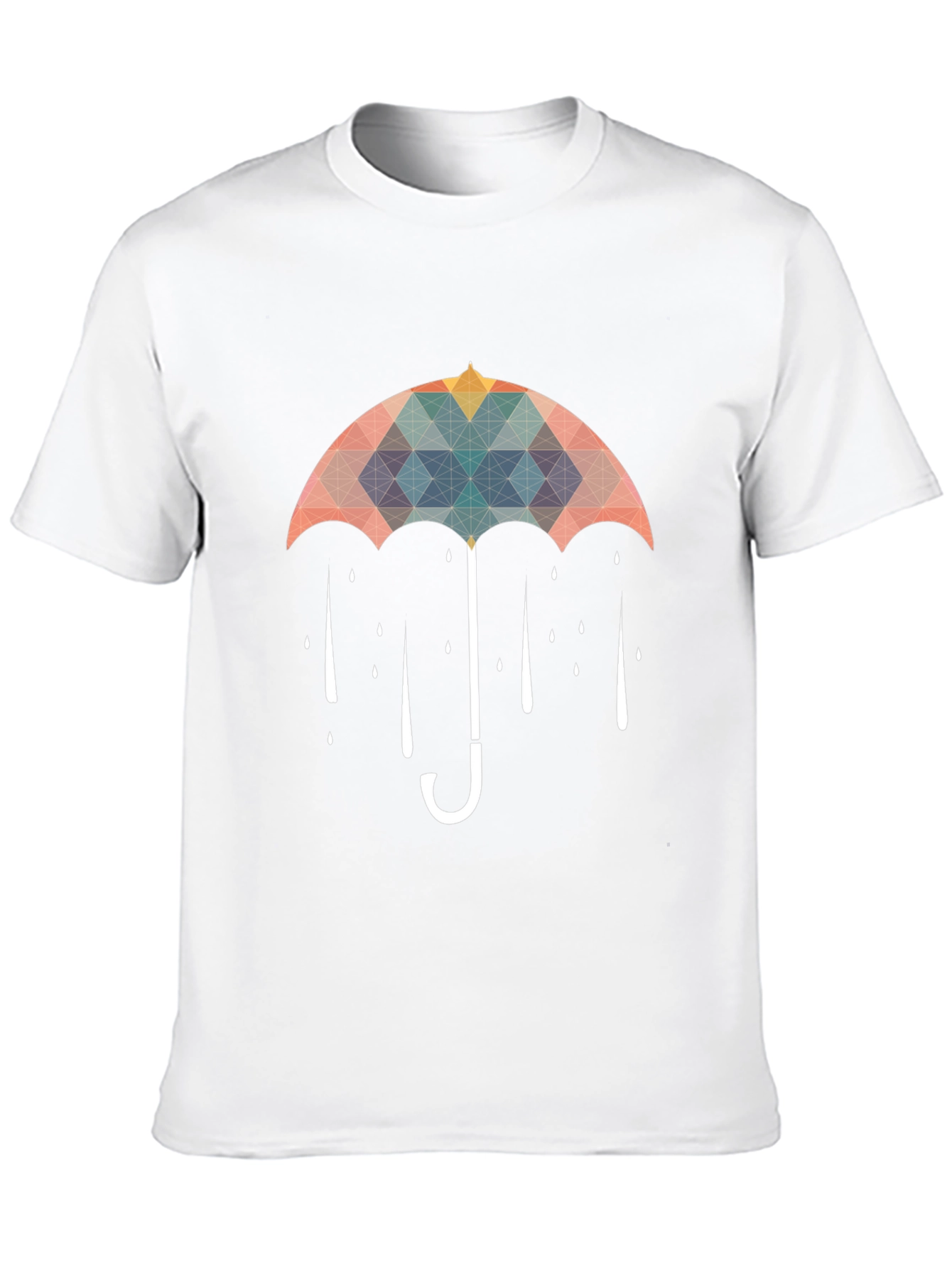 Geometric Umbrella Black T-Shirt