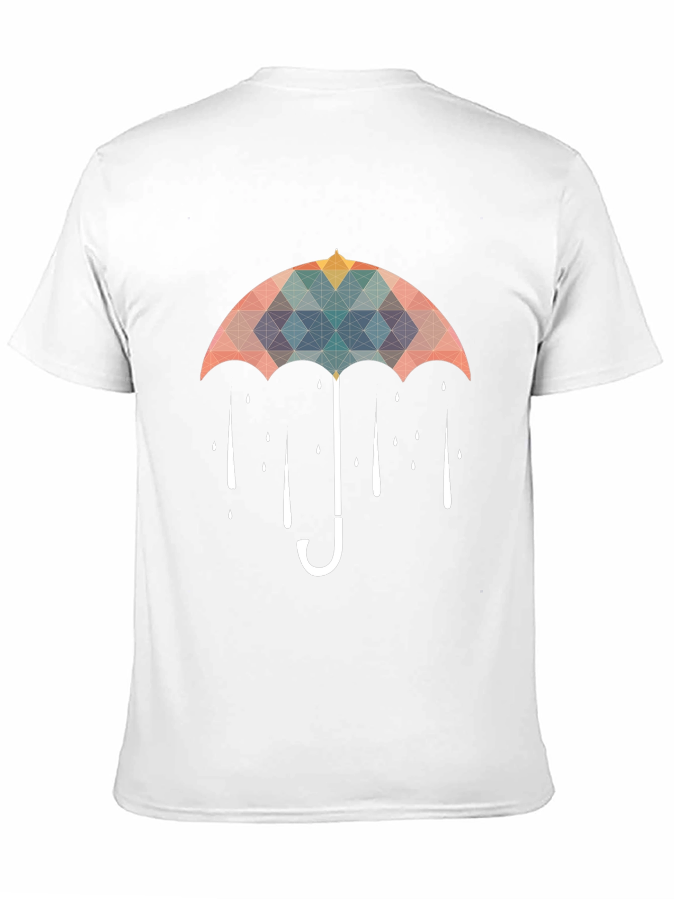Geometric Umbrella Black T-Shirt