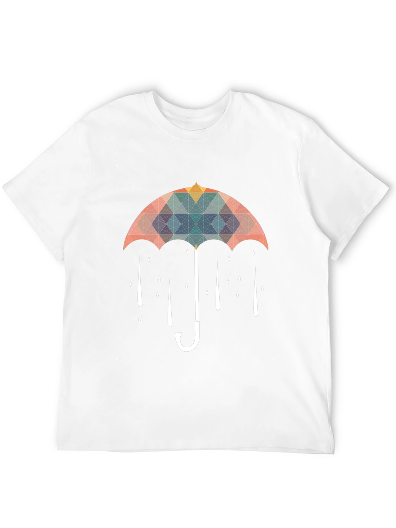 Geometric Umbrella Black T-Shirt