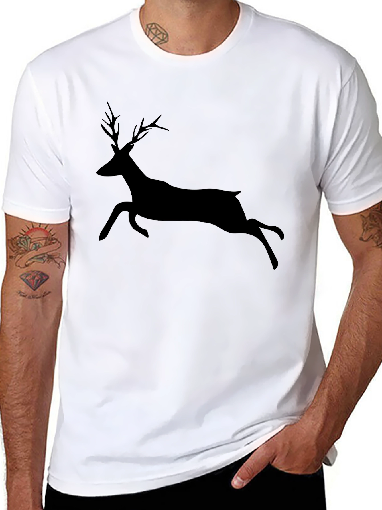 Black Deer Silhouette T-Shirt