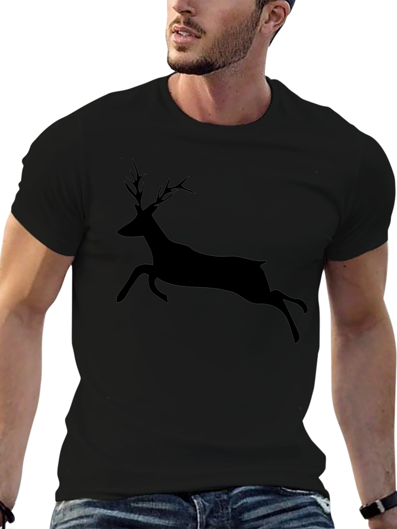 Black Deer Silhouette T-Shirt