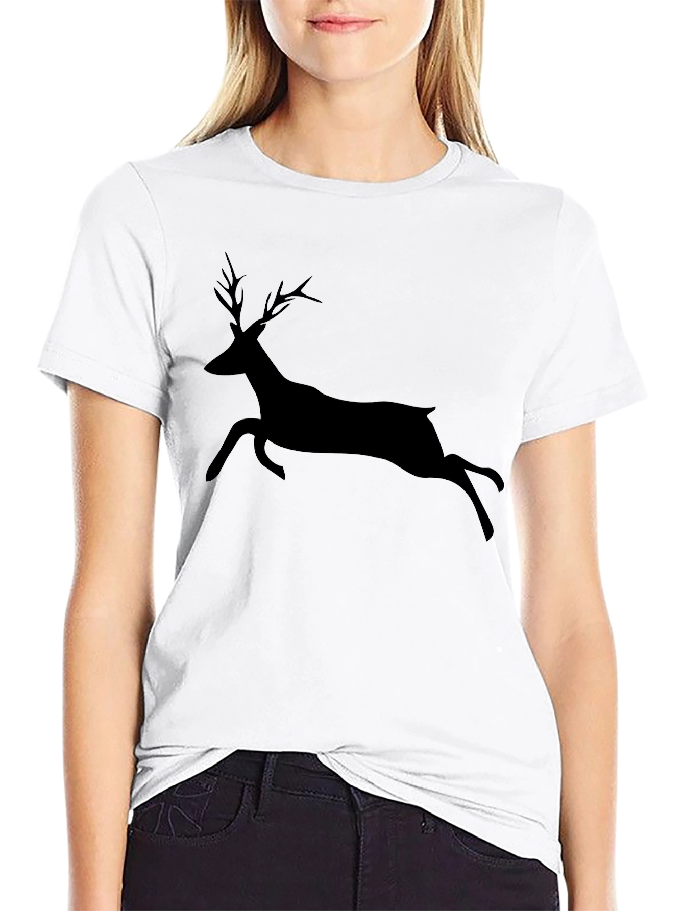 Black Deer Silhouette T-Shirt