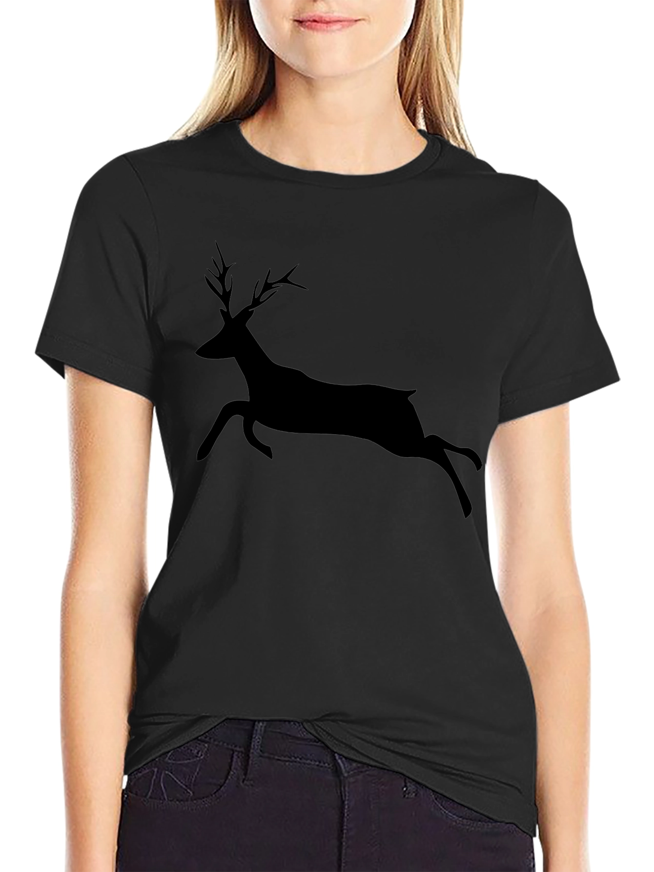 Black Deer Silhouette T-Shirt