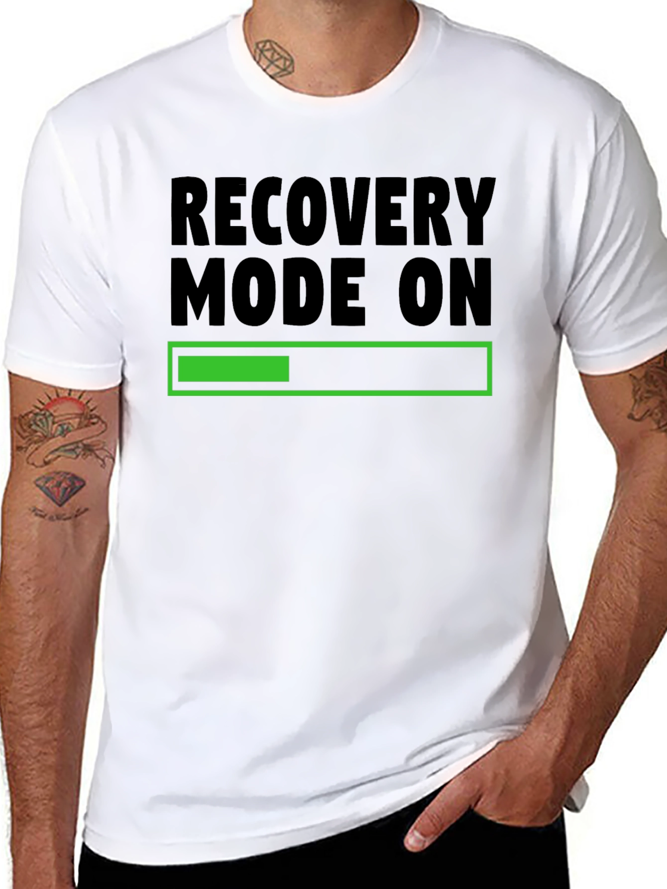 Recovery Mode On Black T-Shirt