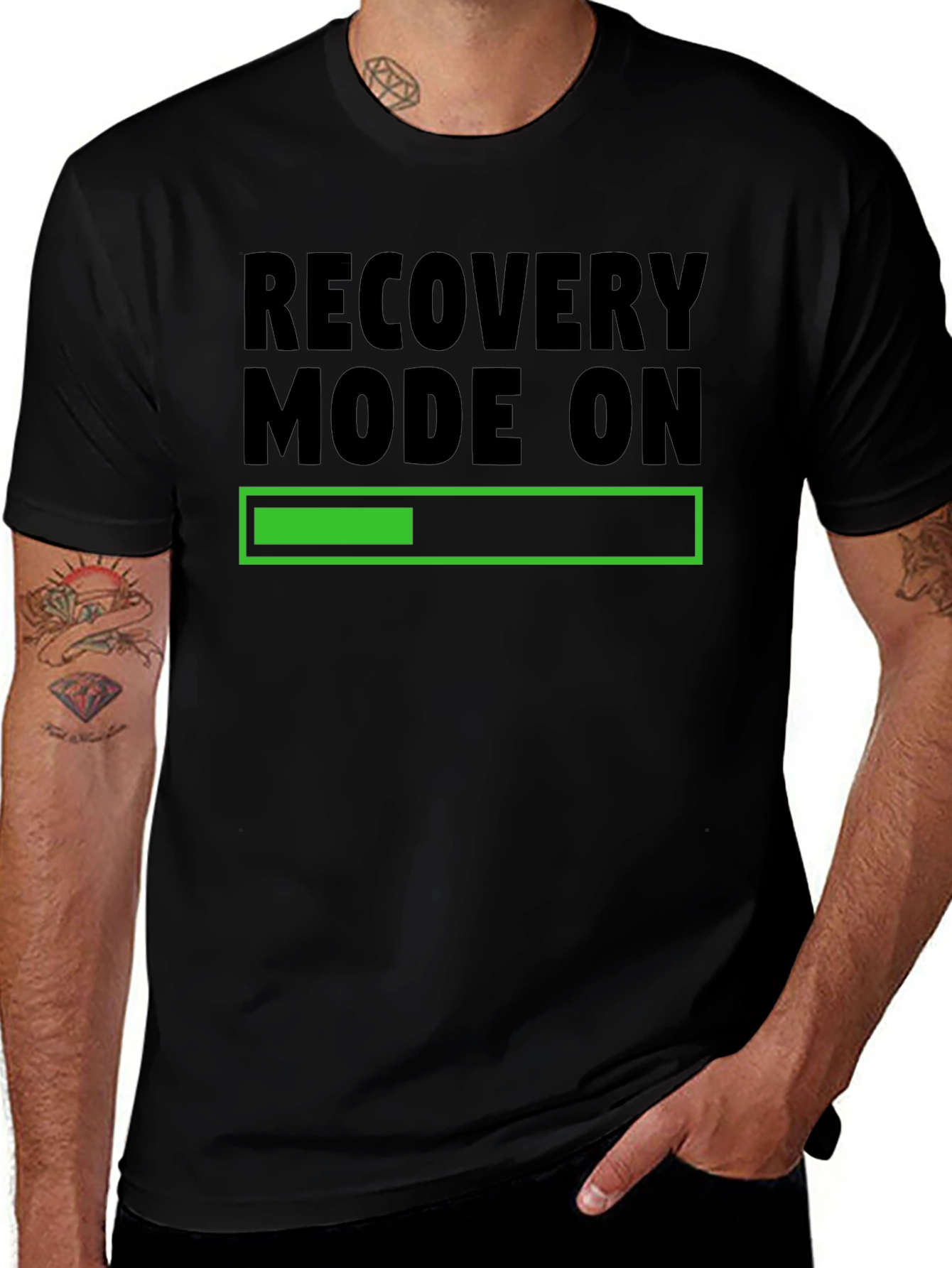 Recovery Mode On Black T-Shirt