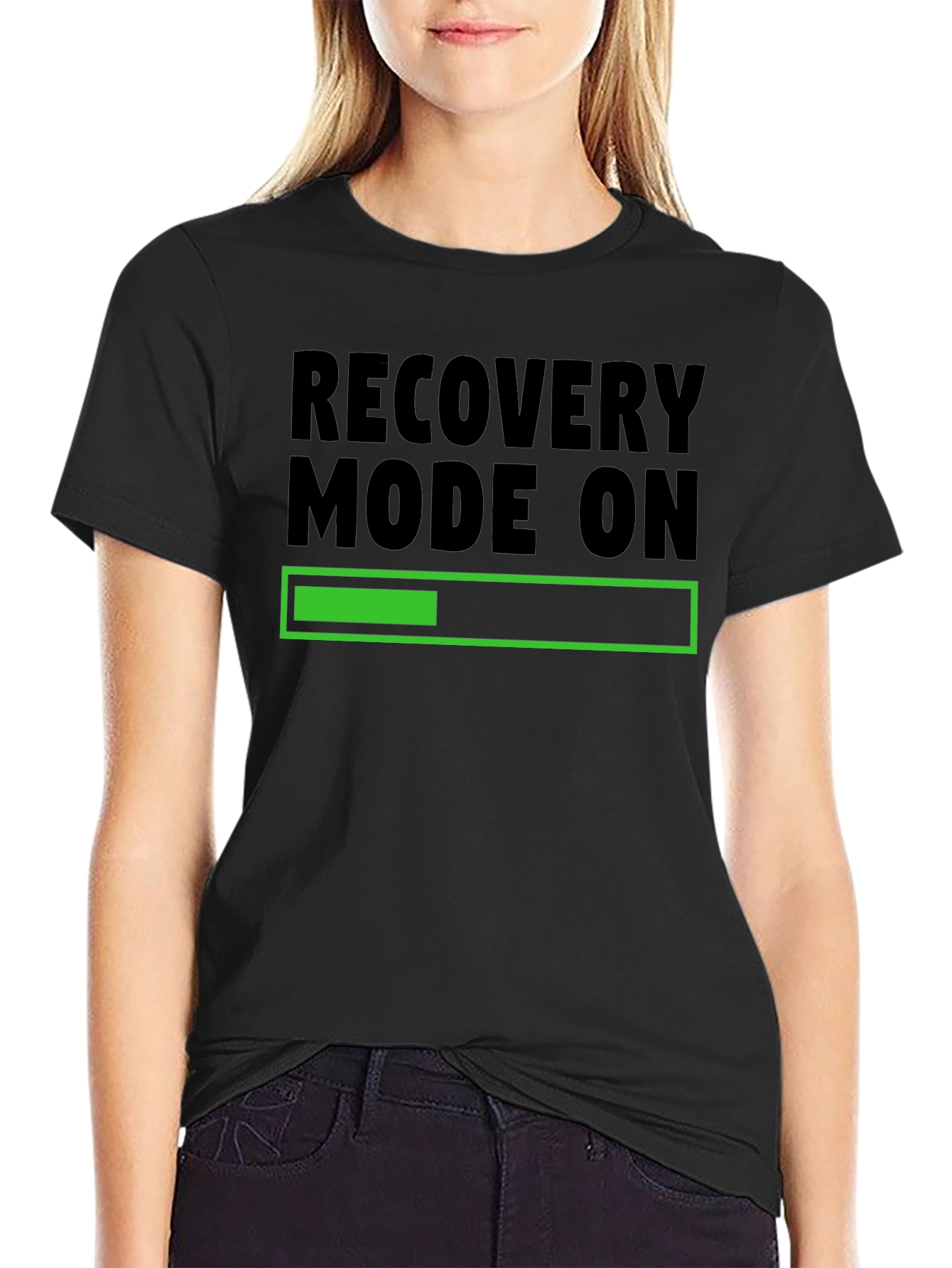 Recovery Mode On Black T-Shirt