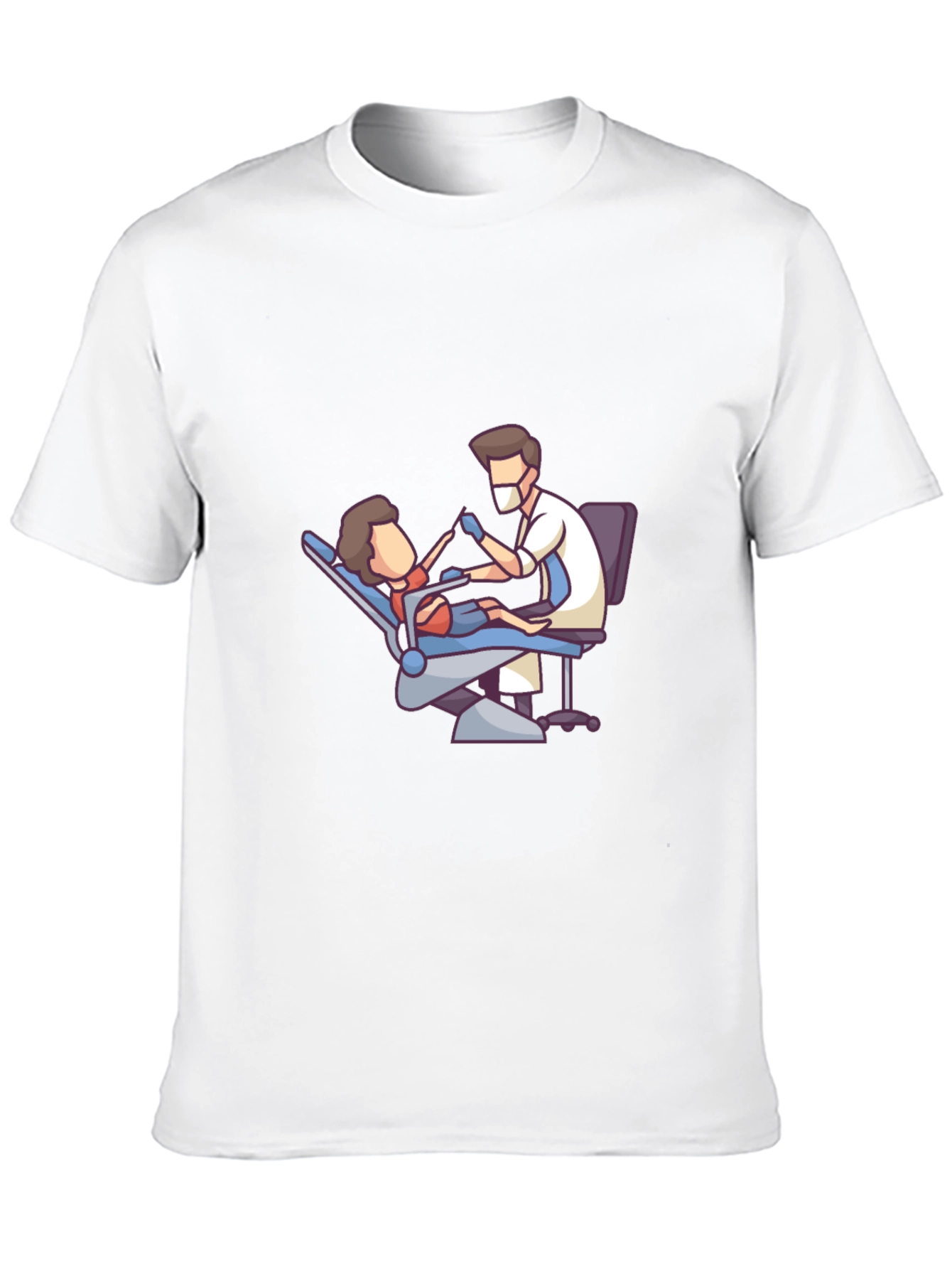Dentist Cartoon Graphic Black T-Shirt