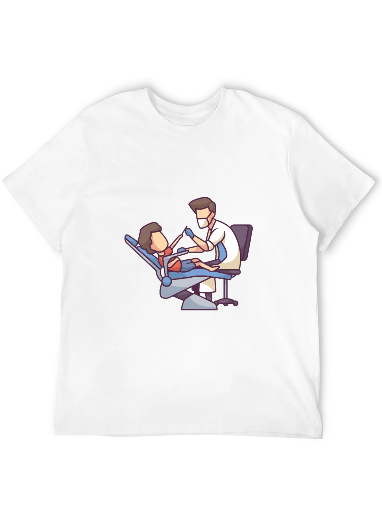Dentist Cartoon Graphic Black T-Shirt