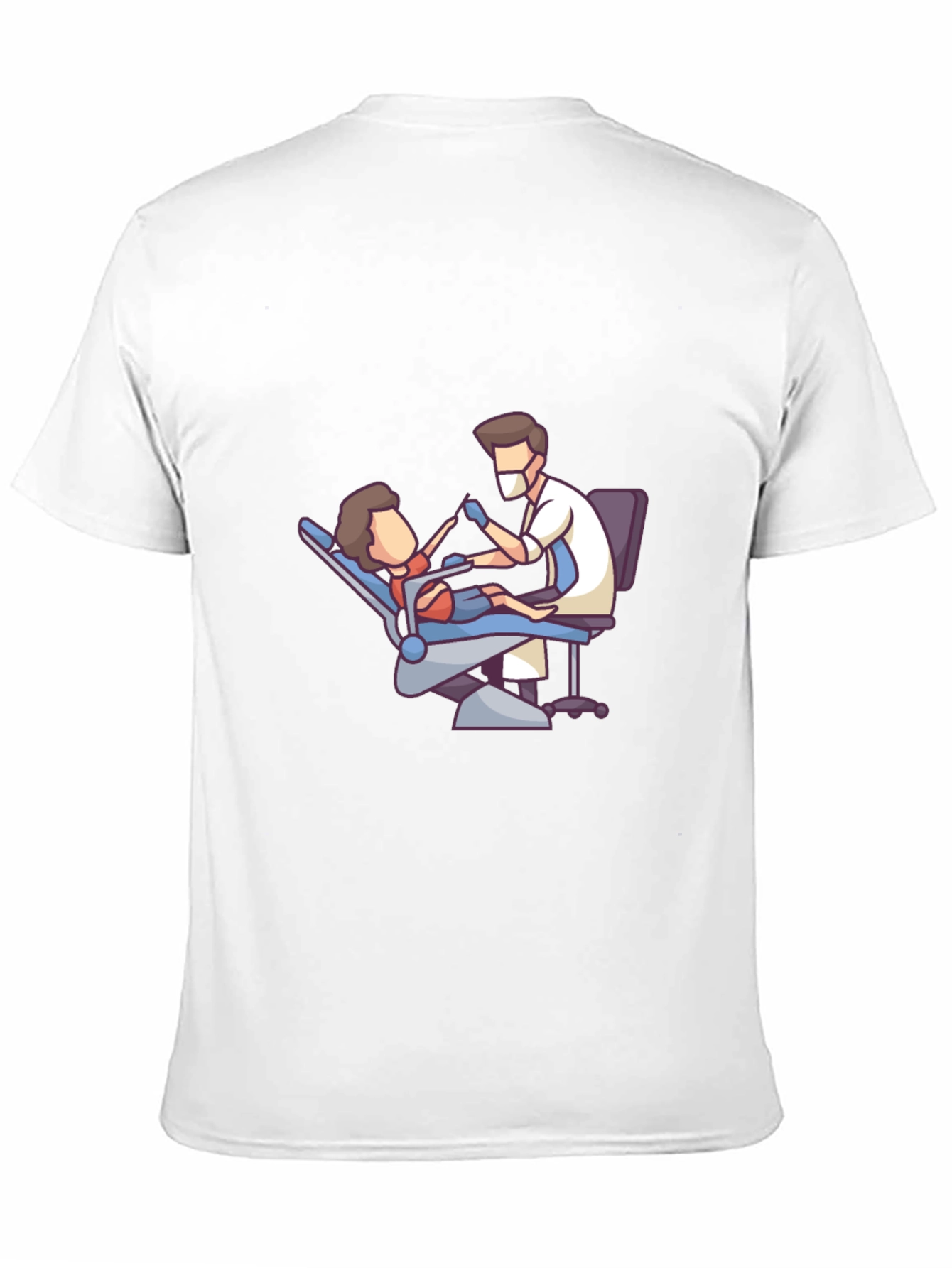 Dentist Cartoon Graphic Black T-Shirt