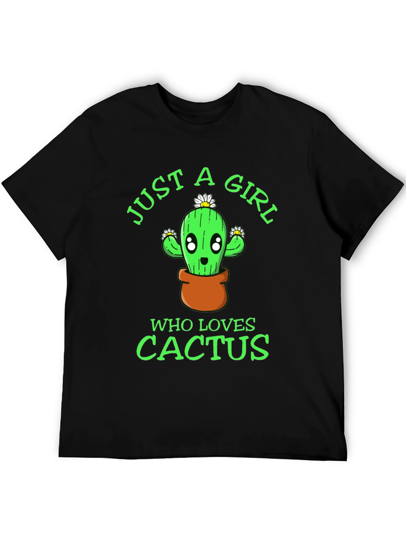 Just A Girl Who Loves Cactus Graphic T-Shirt