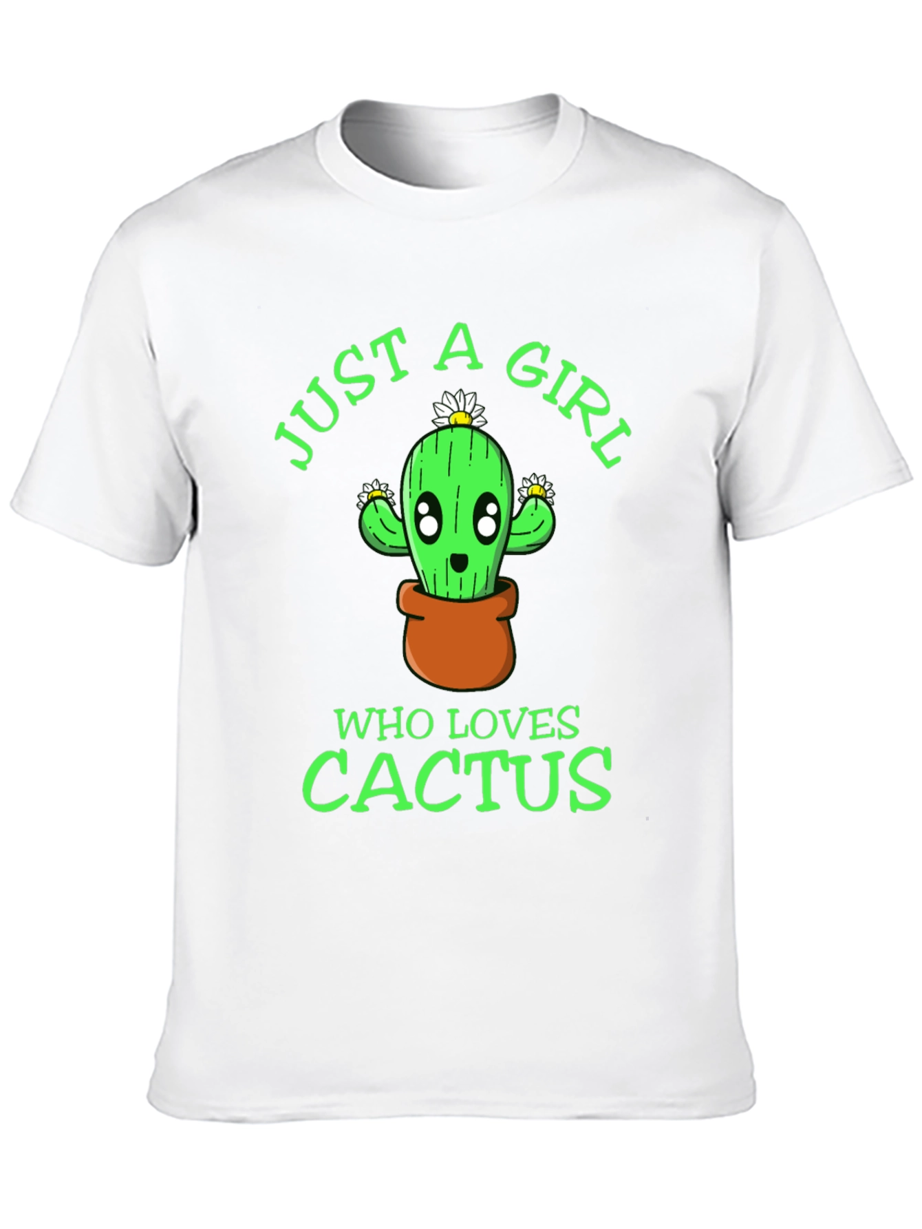 Just A Girl Who Loves Cactus Graphic T-Shirt