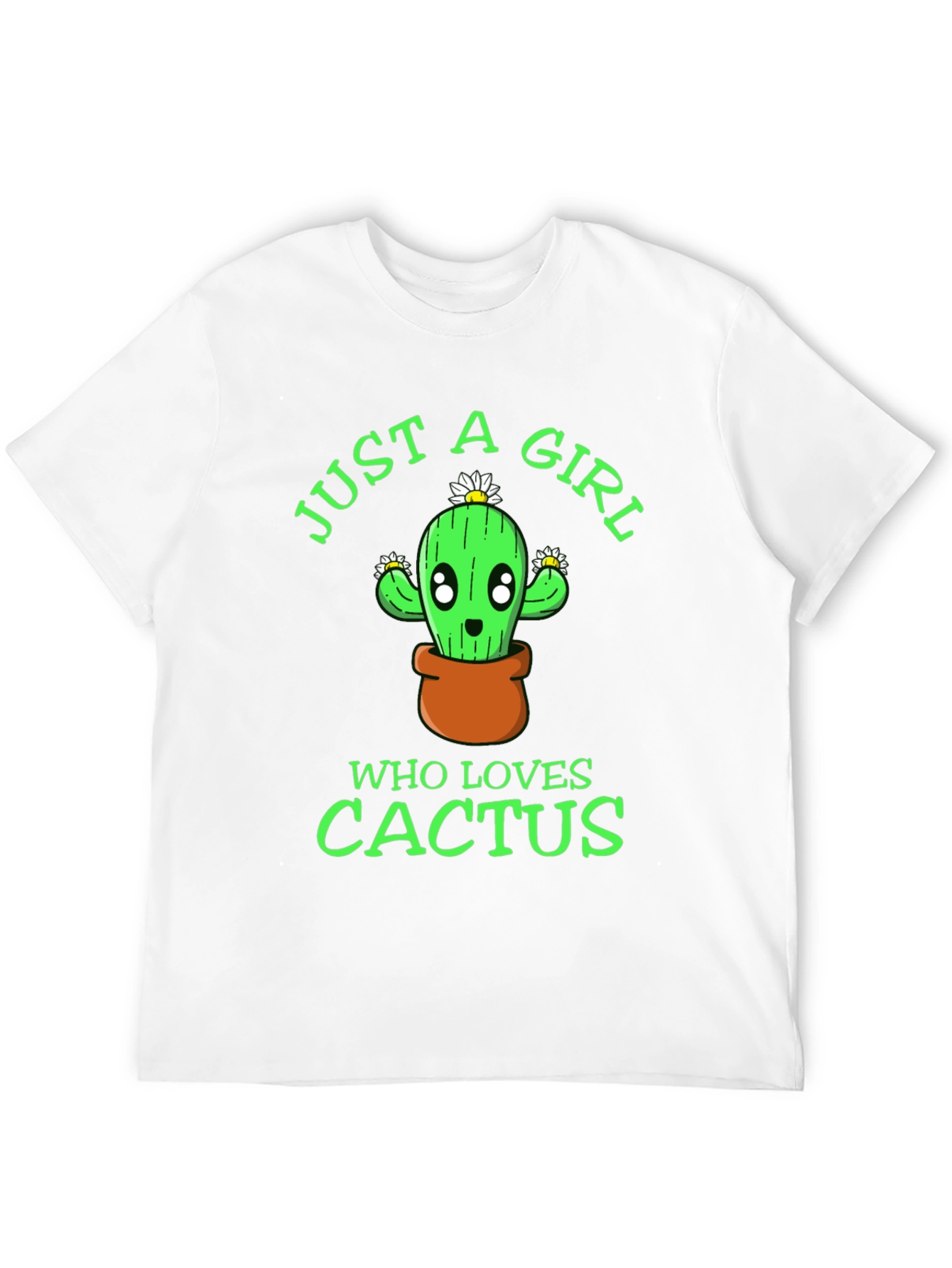 Just A Girl Who Loves Cactus Graphic T-Shirt