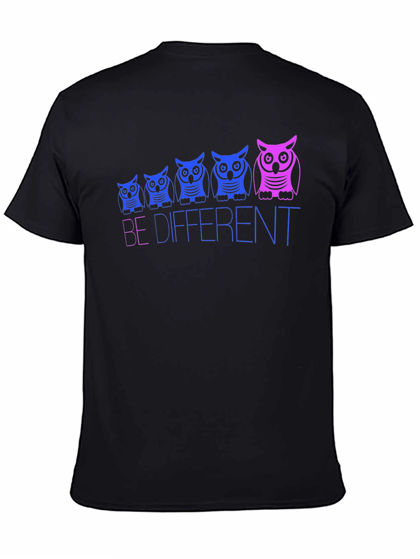 Be Different Owl Graphic Tee - Black
