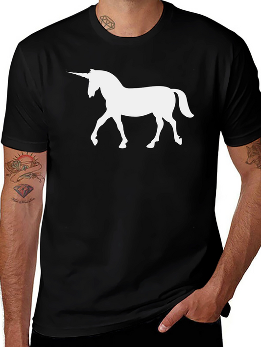 Unicorn Graphic T-Shirt - Black Cotton Tee