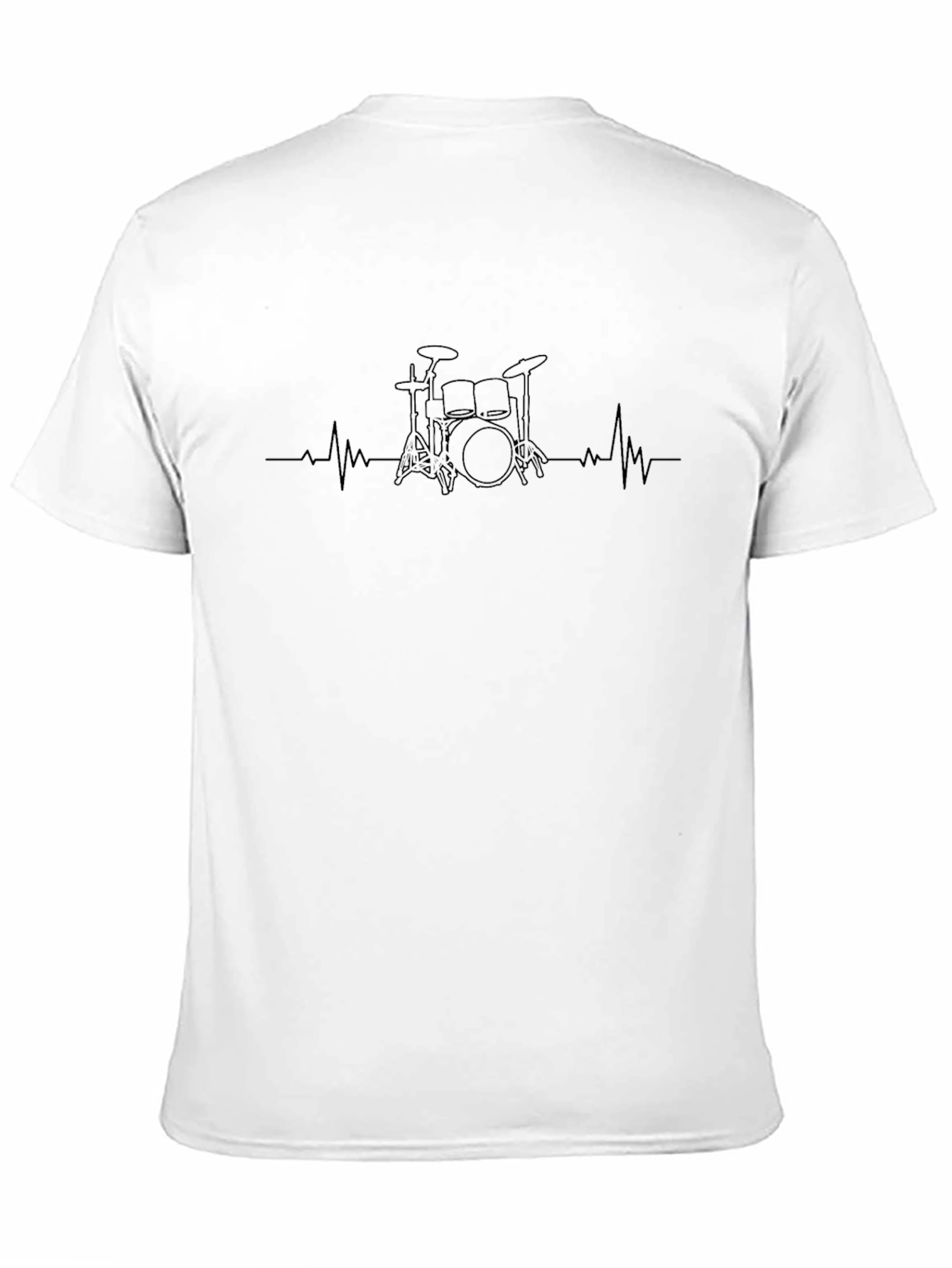 Drum Beat Heartbeat Graphic Tee - Black
