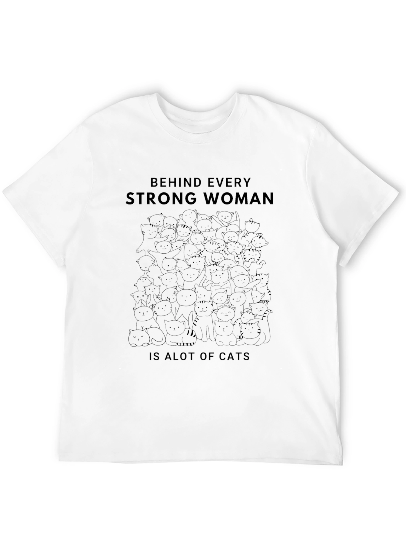 Strong Woman & Cats Graphic Tee