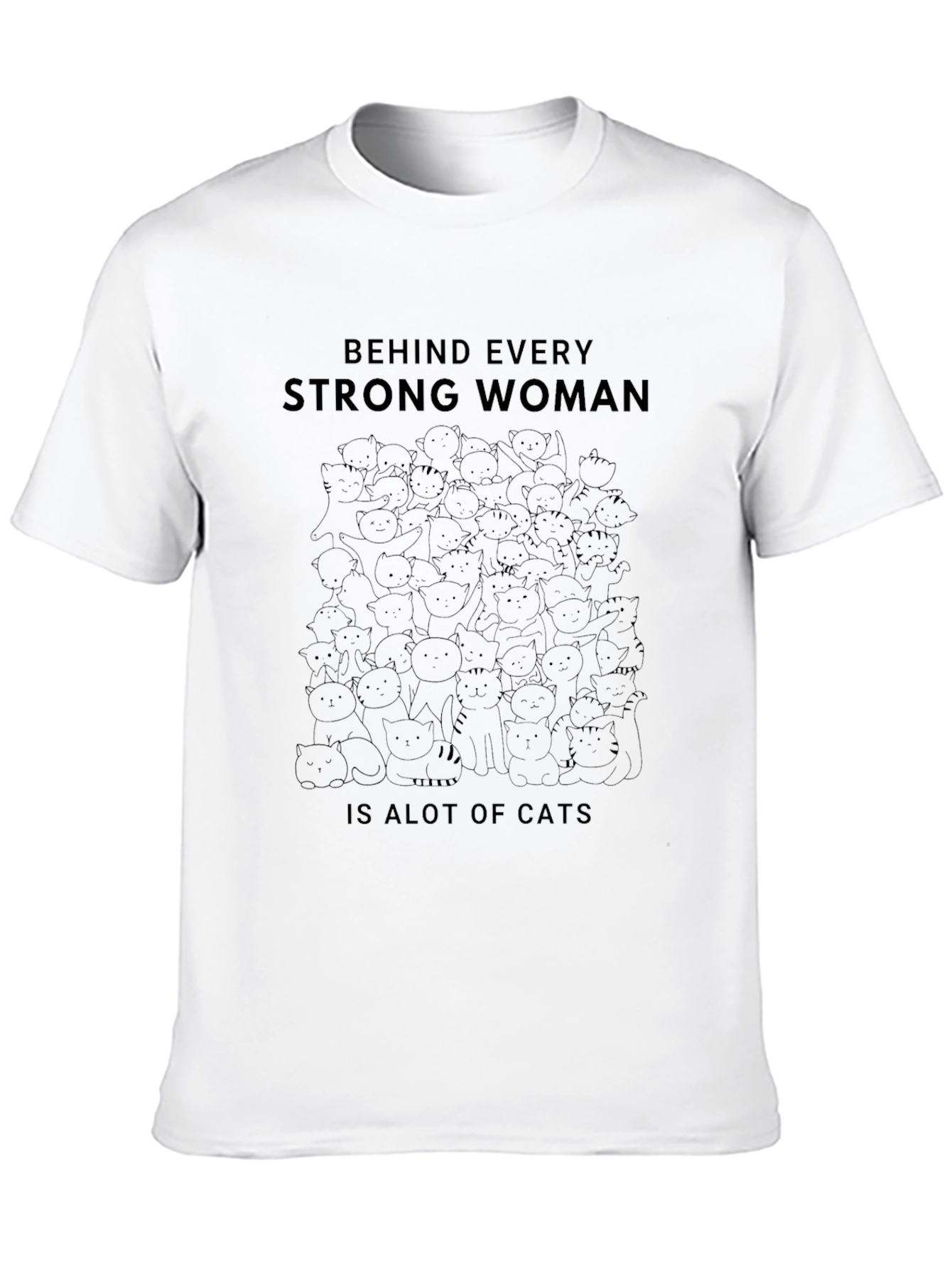 Strong Woman & Cats Graphic Tee