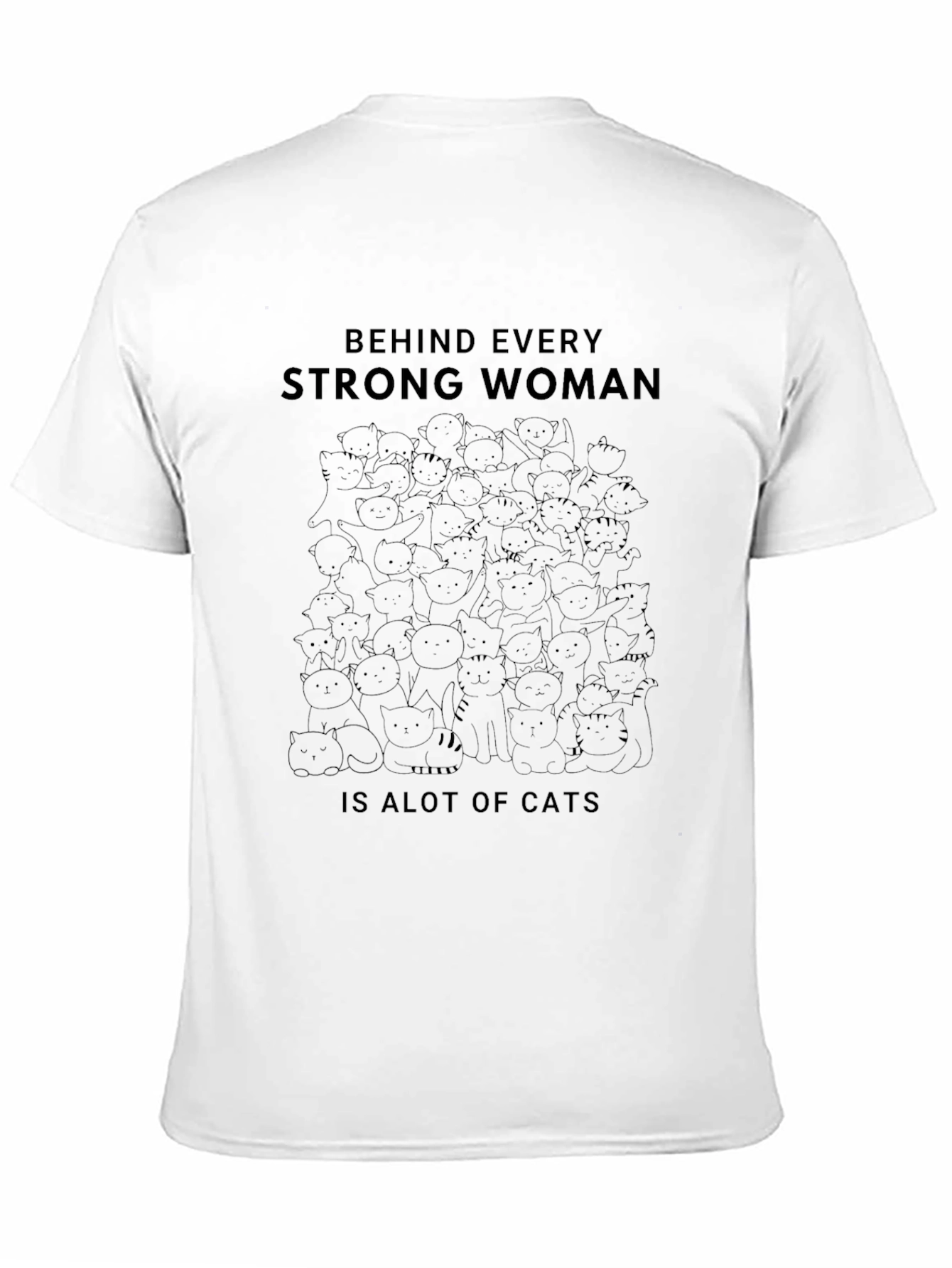 Strong Woman & Cats Graphic Tee