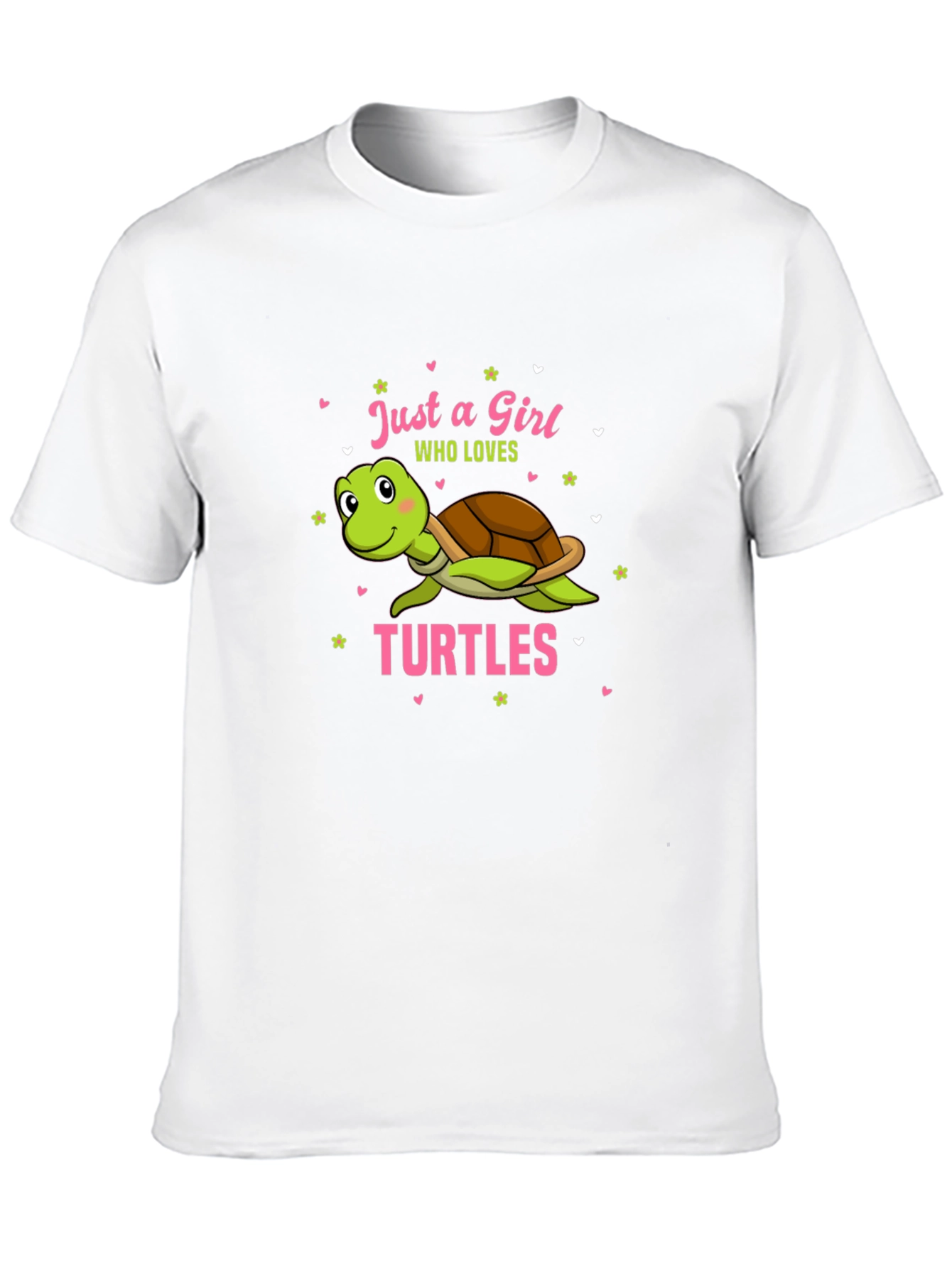 Just a Girl Who Loves Turtles Black T-Shirt