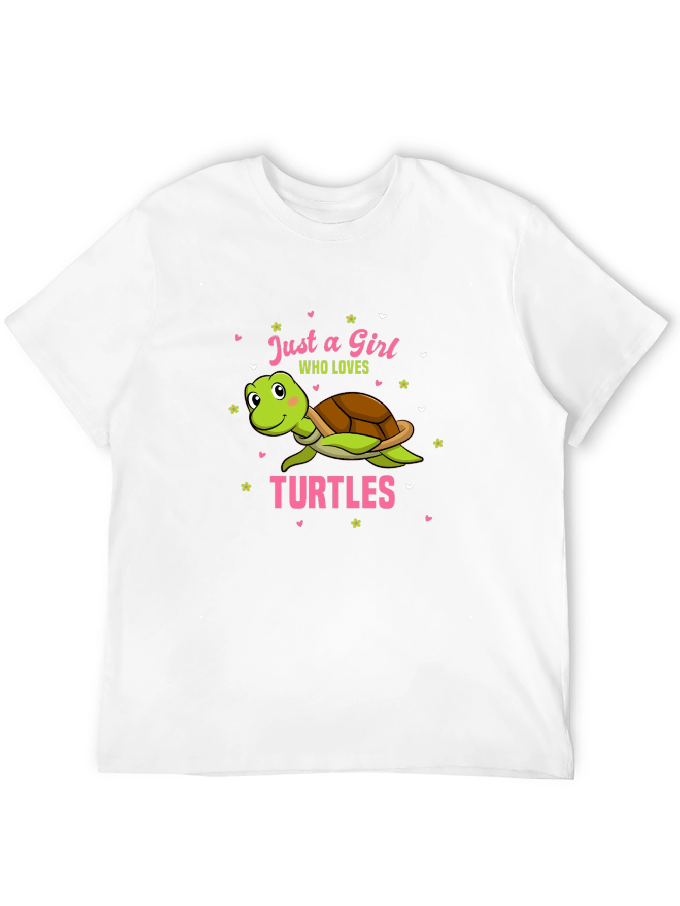 Just a Girl Who Loves Turtles Black T-Shirt