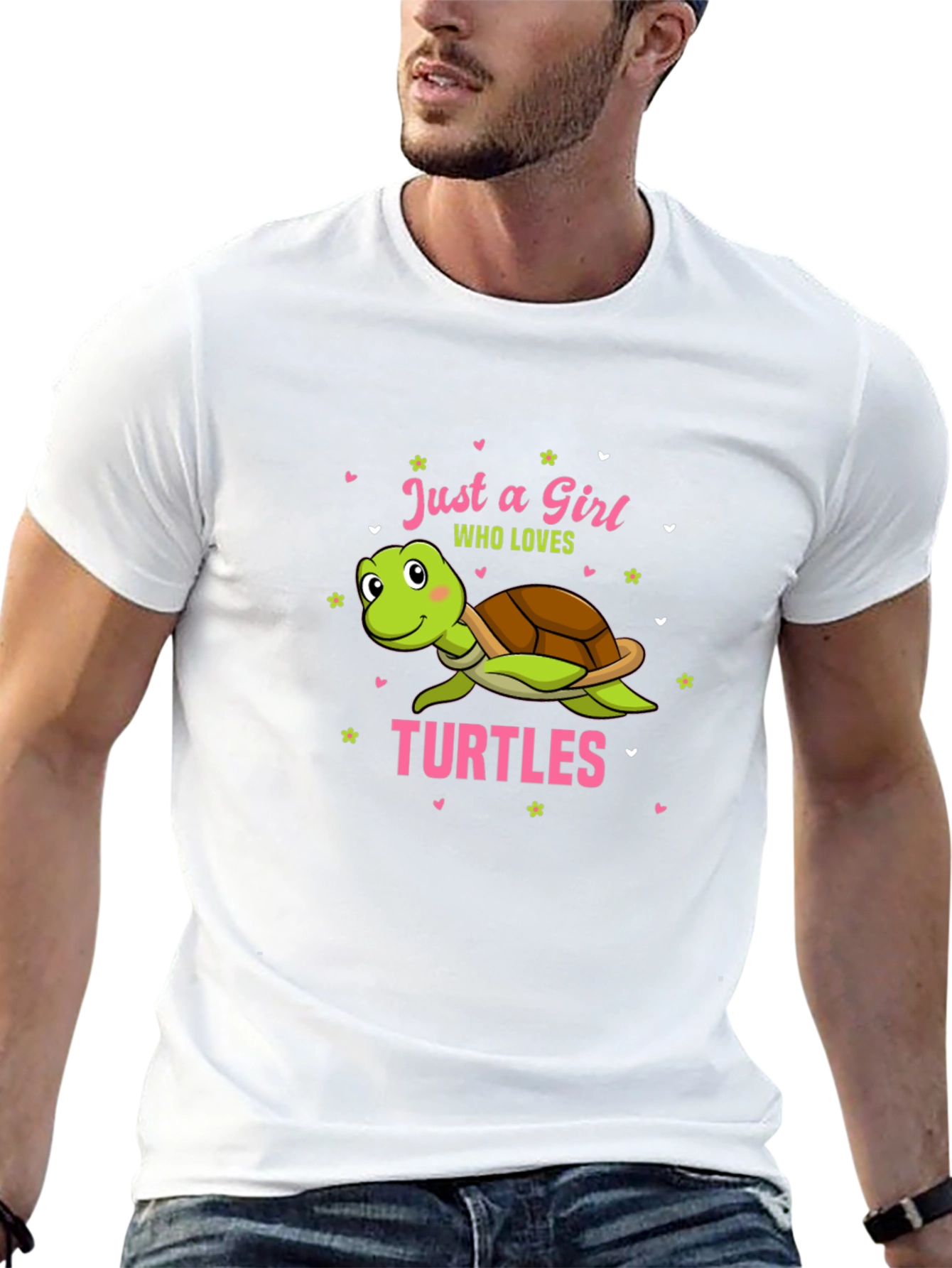 Just a Girl Who Loves Turtles Black T-Shirt
