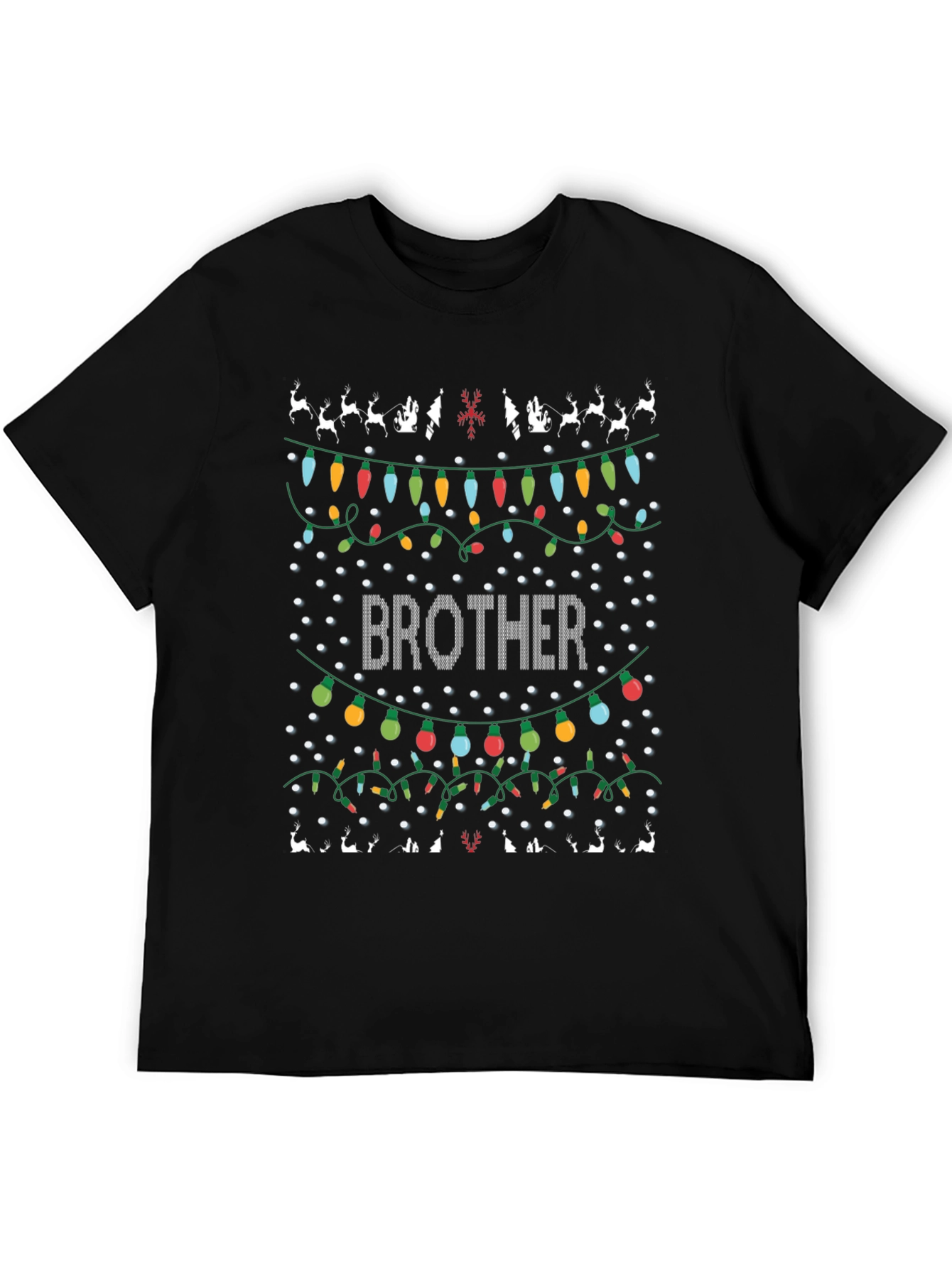 Brother Christmas Lights Graphic T-Shirt