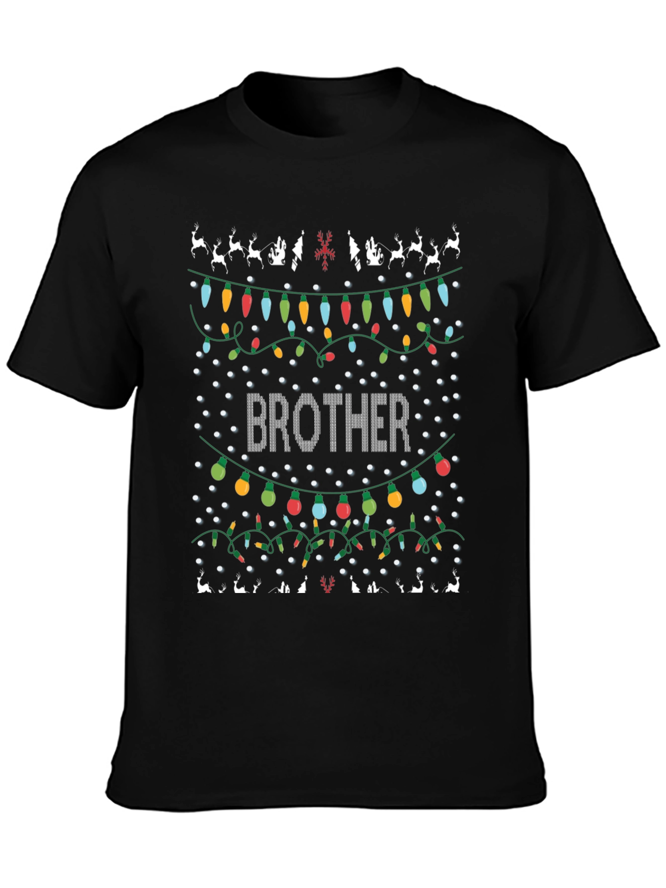 Brother Christmas Lights Graphic T-Shirt