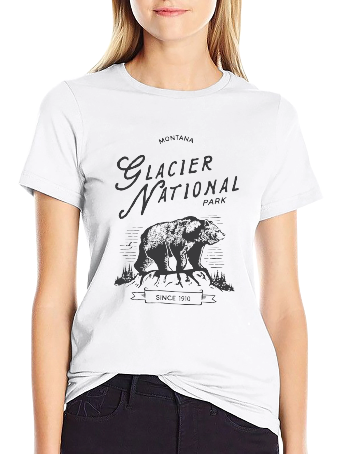 Glacier National Park Bear Graphic Tee