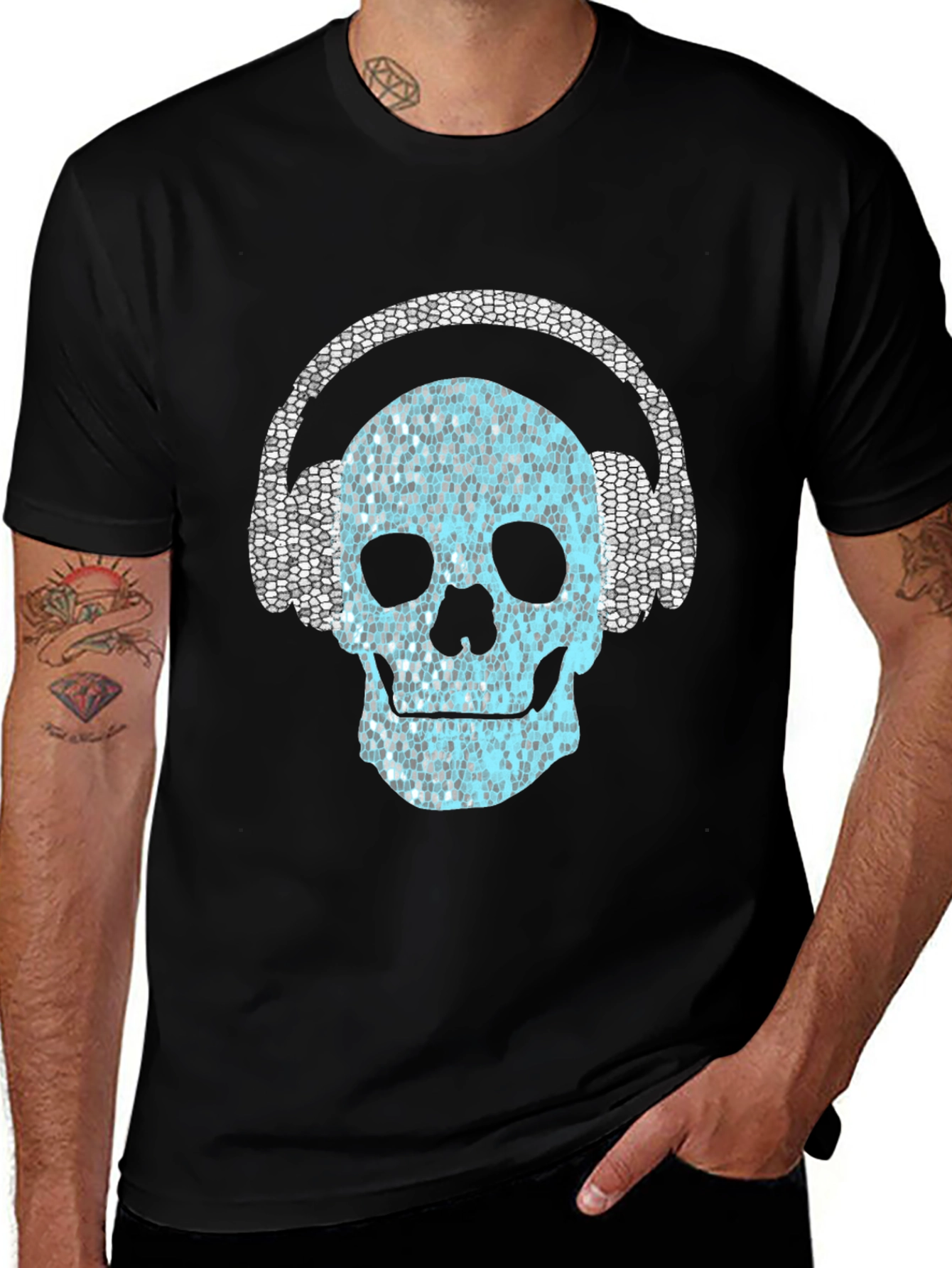 Skull Headphones Graphic Tee