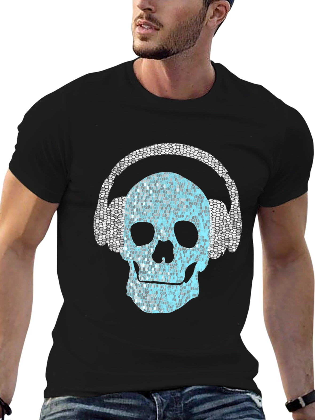Skull Headphones Graphic Tee