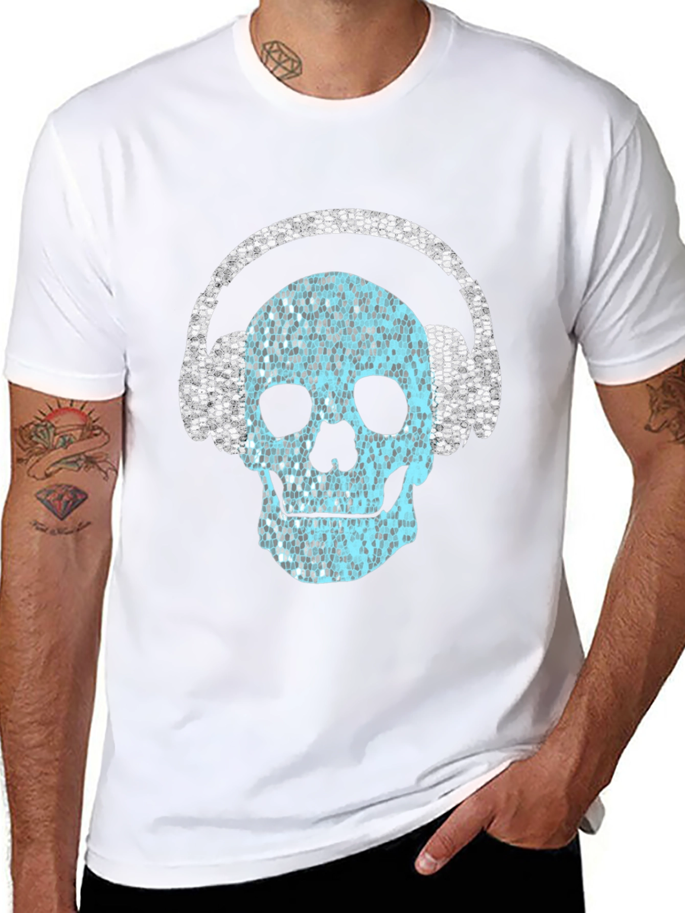 Skull Headphones Graphic Tee