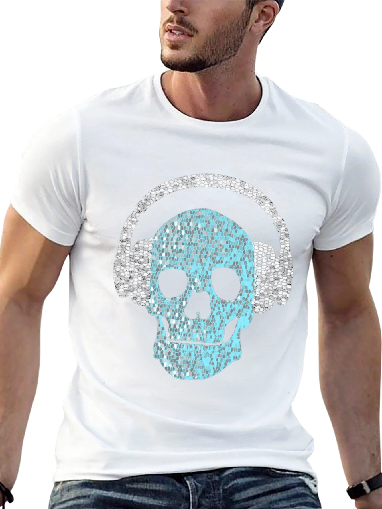 Skull Headphones Graphic Tee