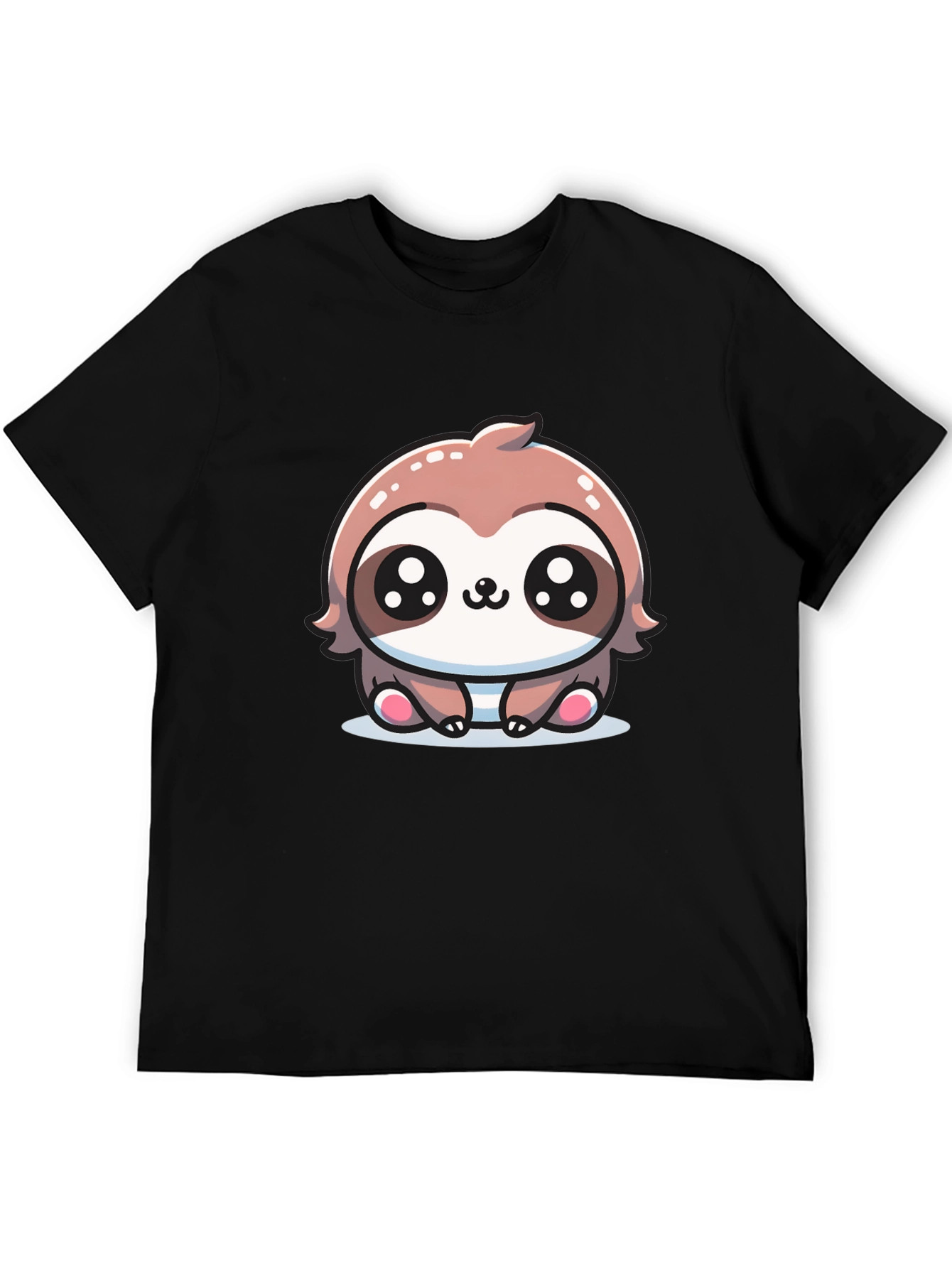 Cute Sloth Graphic Tee - Unisex Black T-Shirt