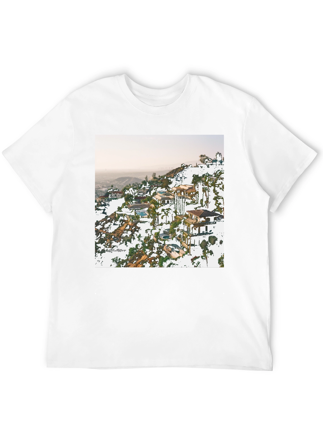 Hillside Homes Black Graphic T-Shirt