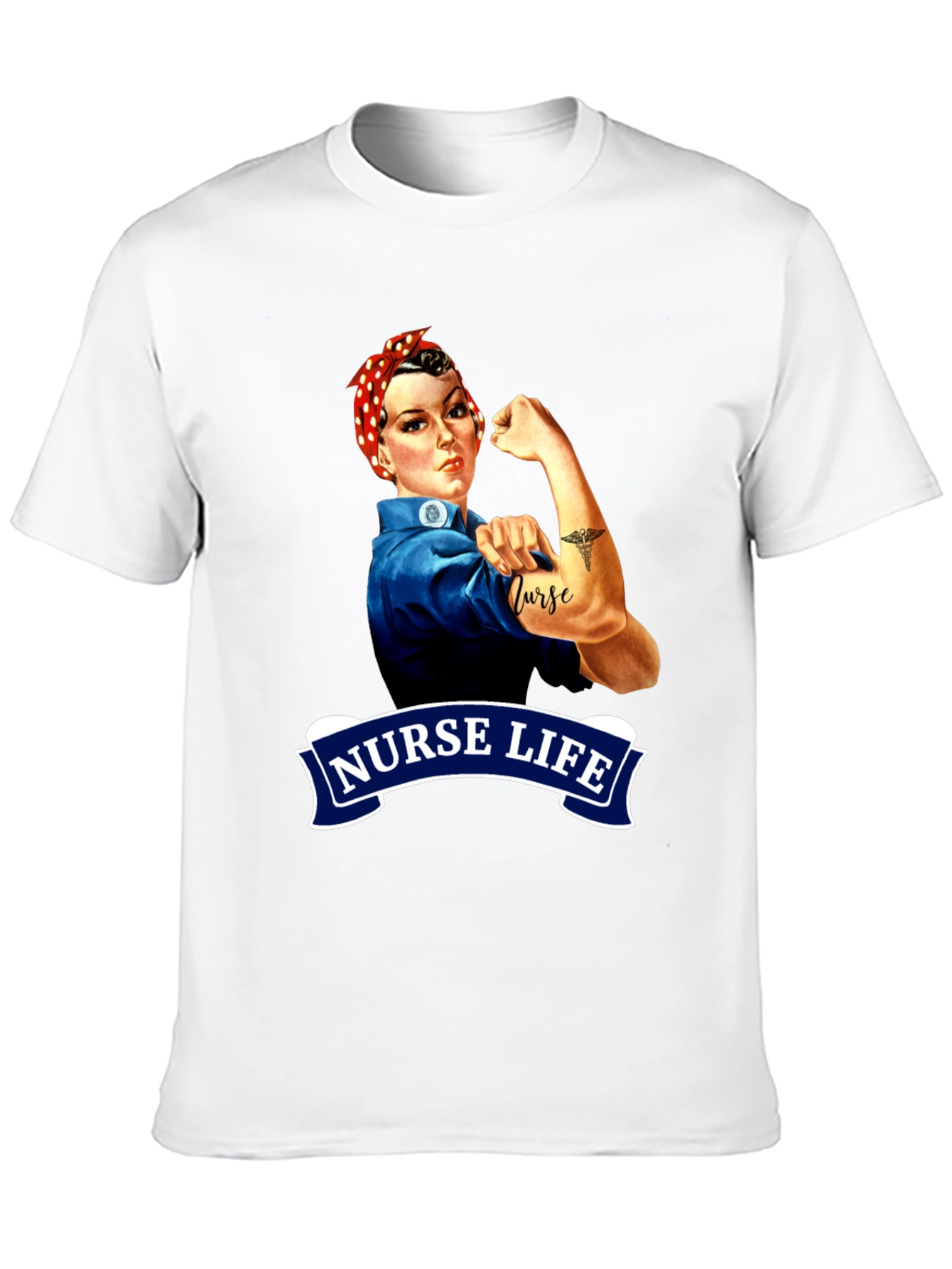 Nurse Life Rosie the Riveter Graphic Tee