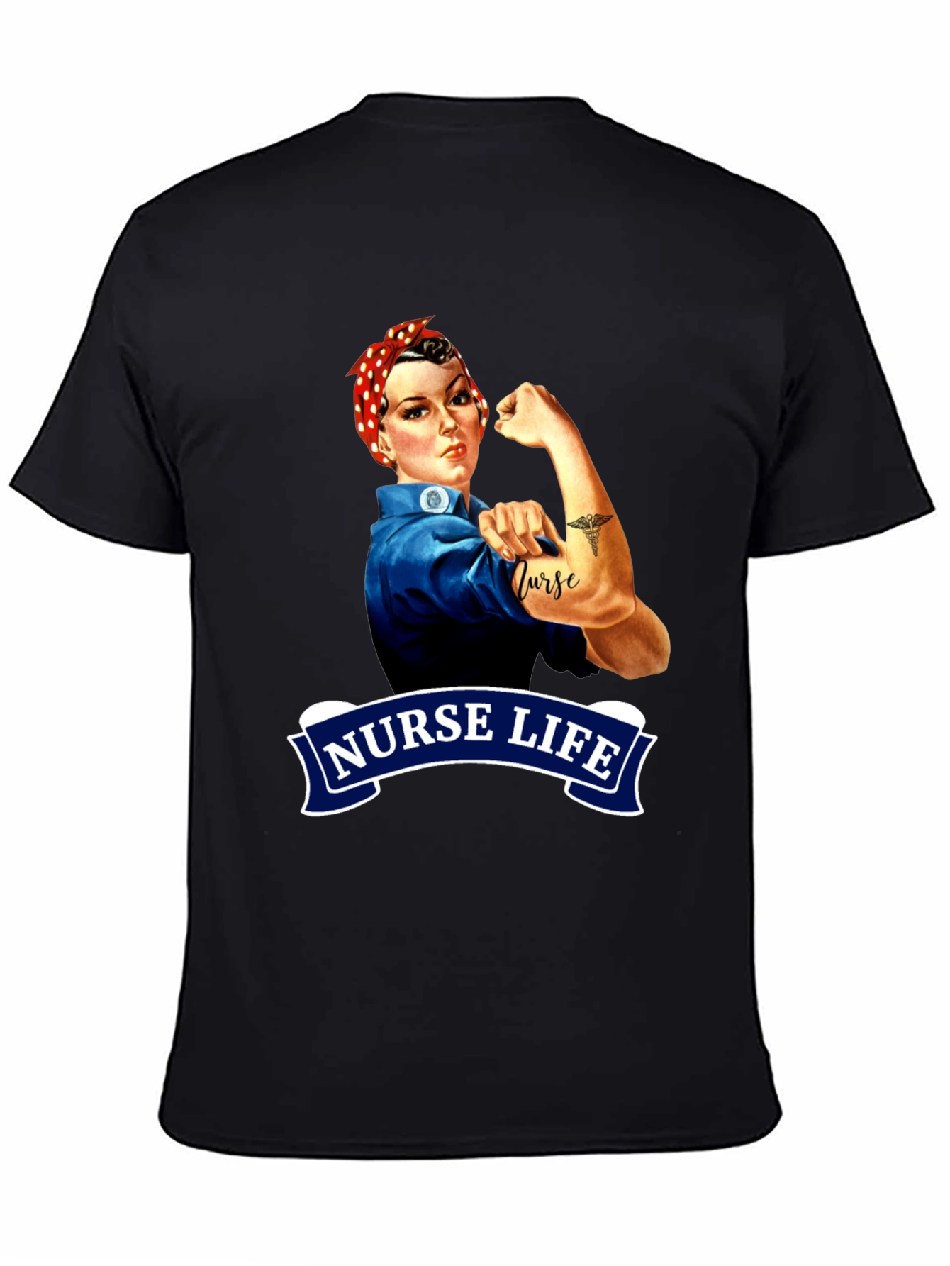 Nurse Life Rosie the Riveter Graphic Tee