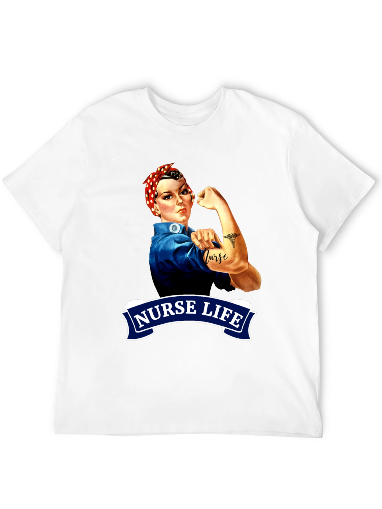 Nurse Life Rosie the Riveter Graphic Tee